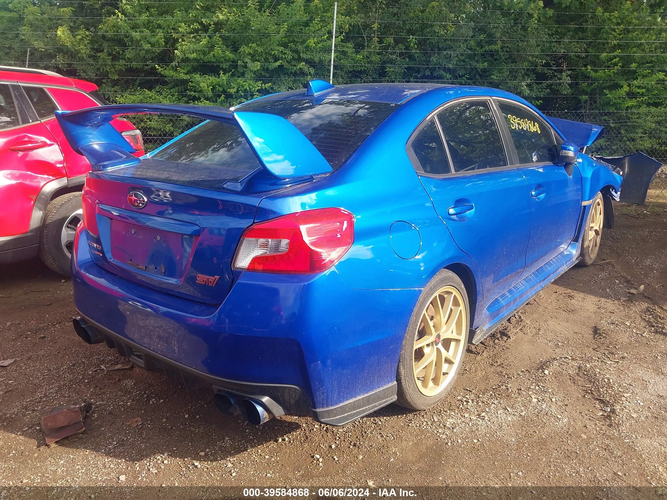 2015 Subaru Wrx Sti Launch Edition Blue vin: JF1VA2W64F9800983