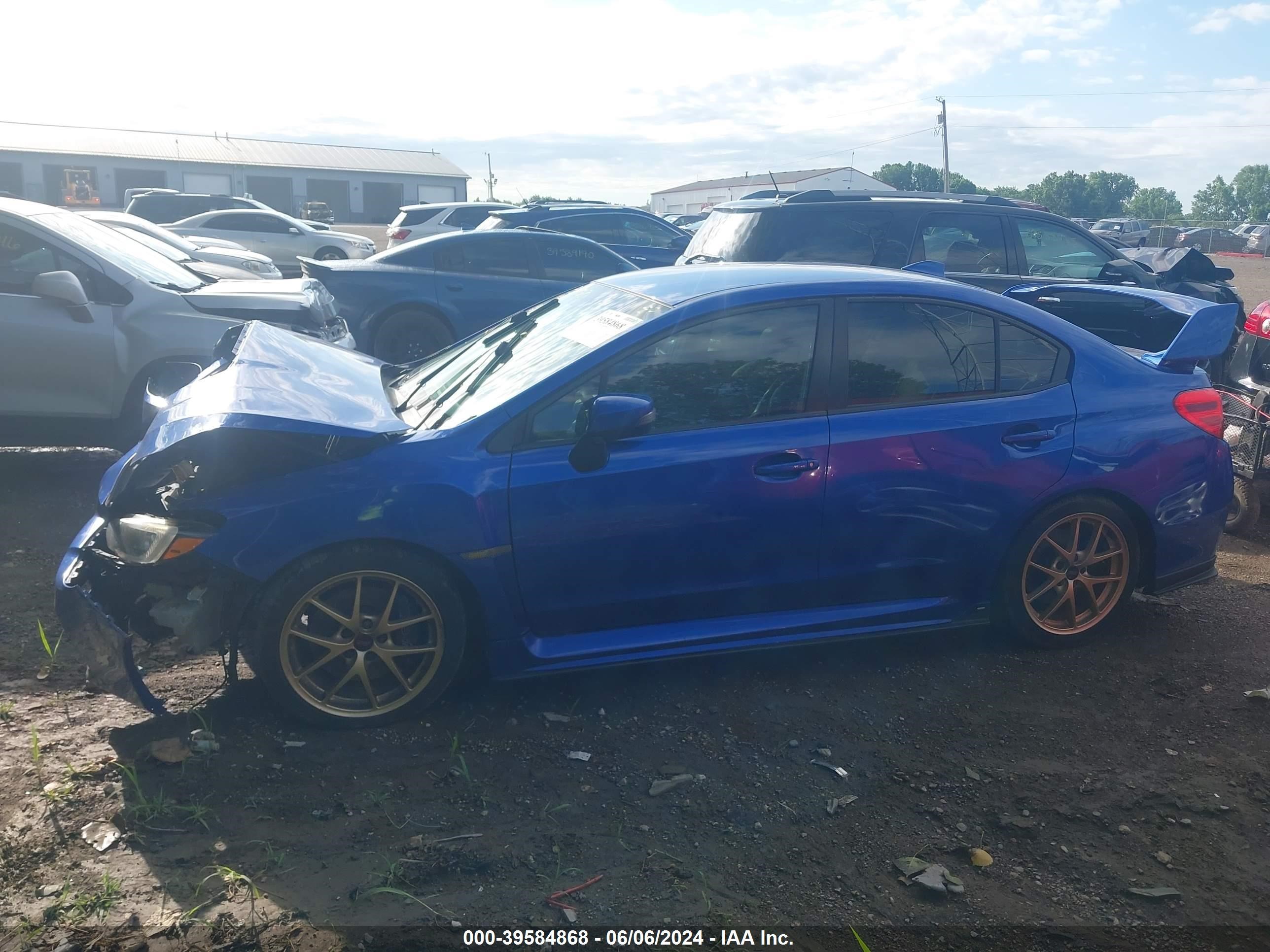 2015 Subaru Wrx Sti Launch Edition Blue vin: JF1VA2W64F9800983