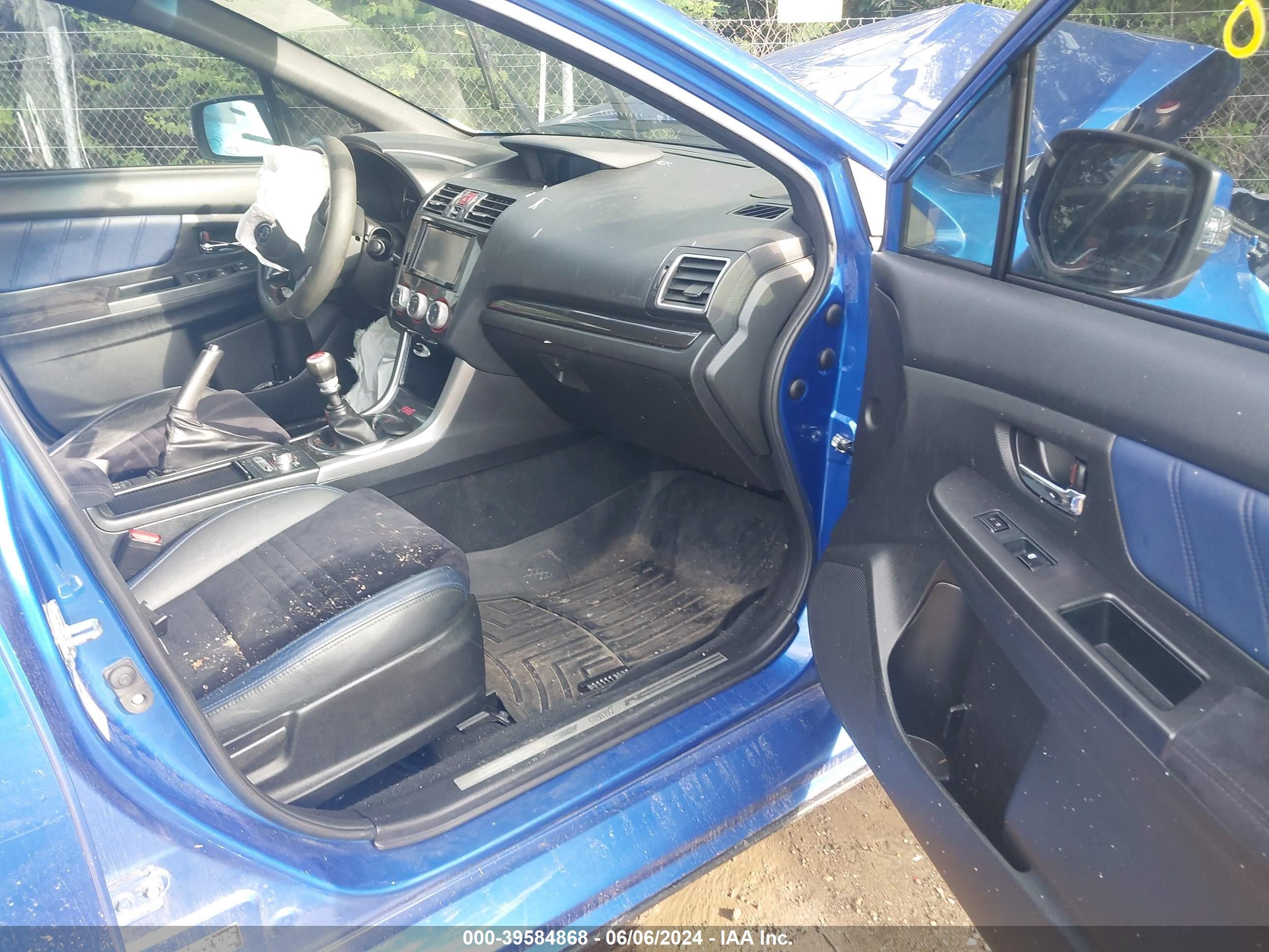 2015 Subaru Wrx Sti Launch Edition Blue vin: JF1VA2W64F9800983
