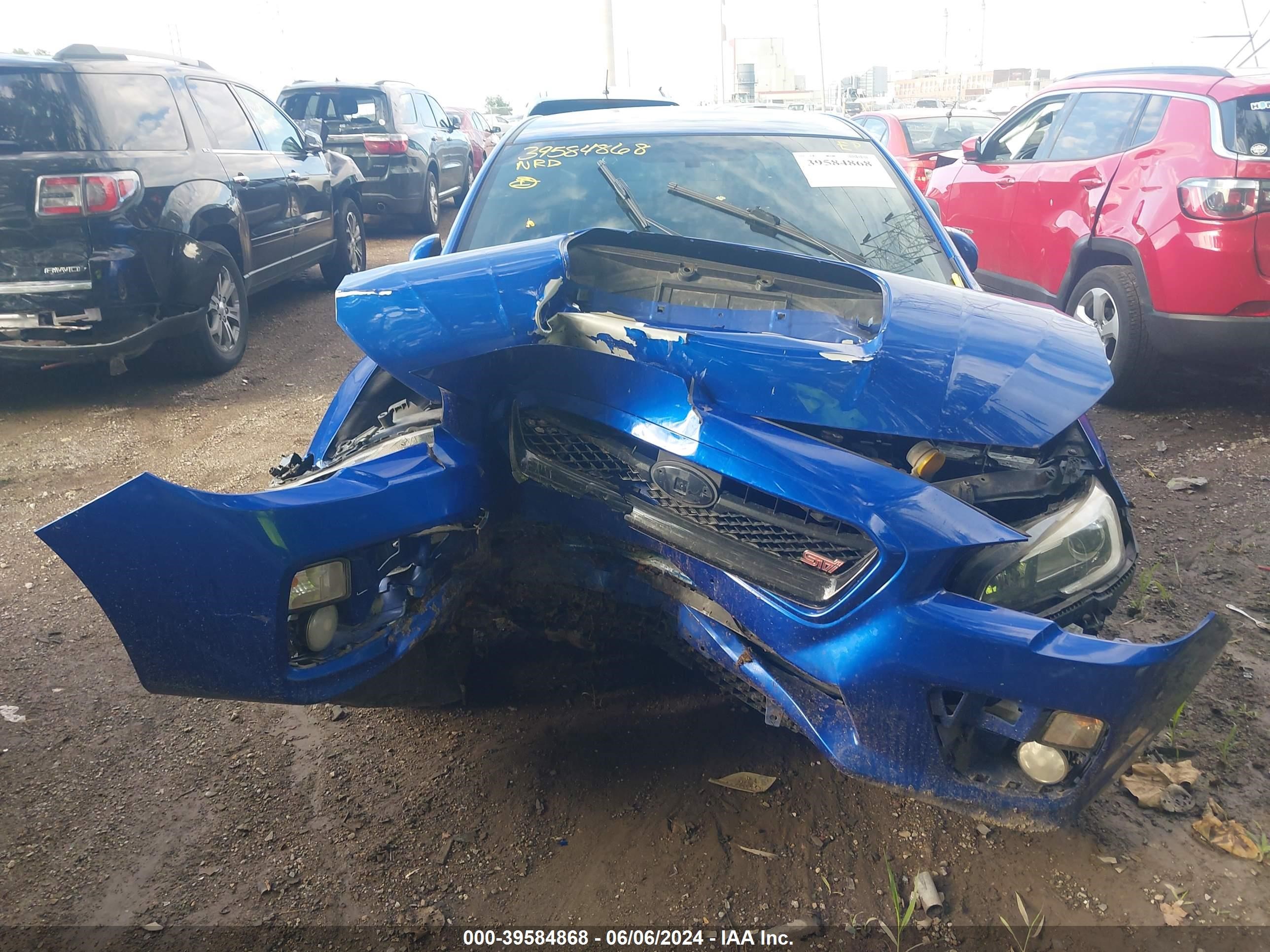 2015 Subaru Wrx Sti Launch Edition Blue vin: JF1VA2W64F9800983