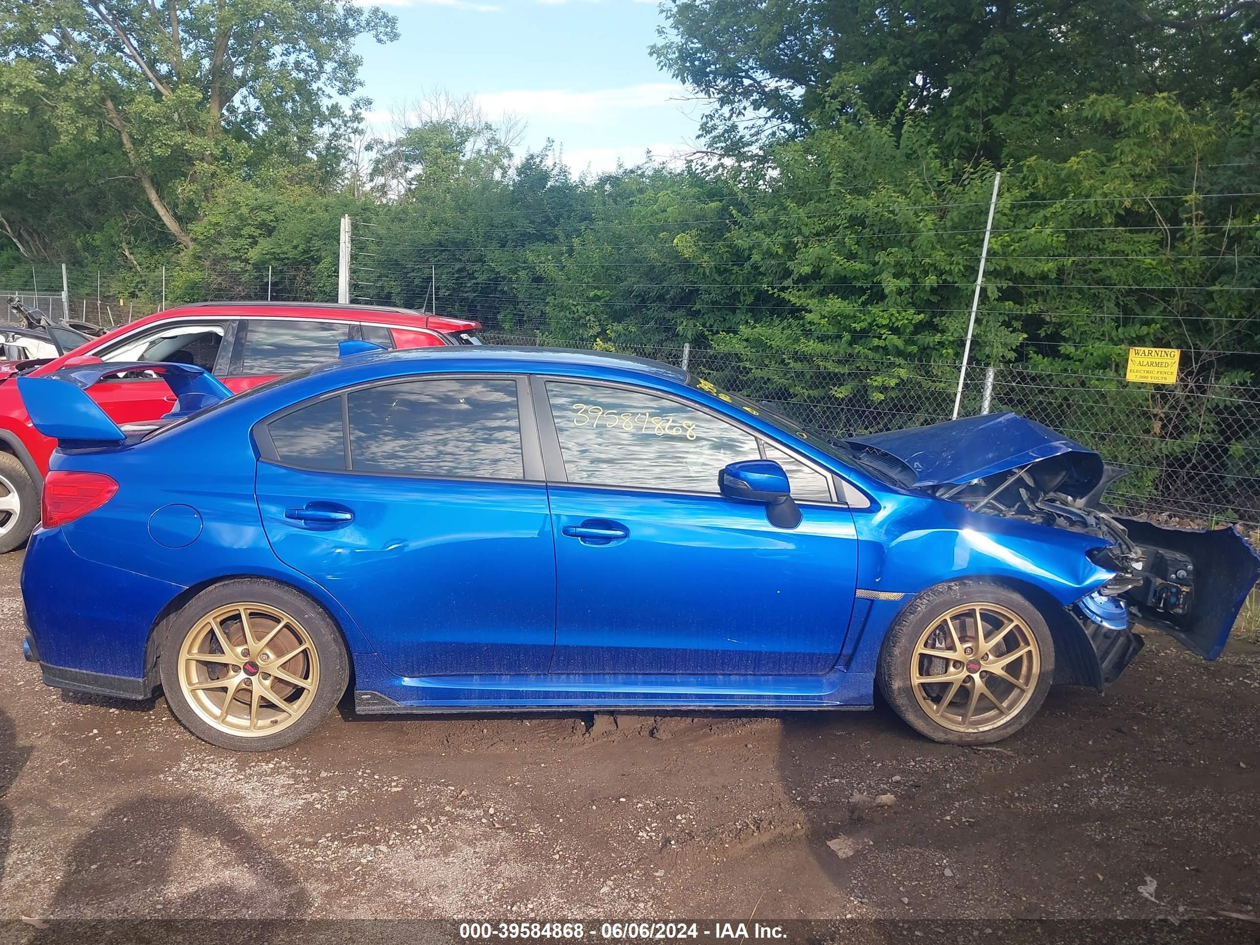 2015 Subaru Wrx Sti Launch Edition Blue vin: JF1VA2W64F9800983