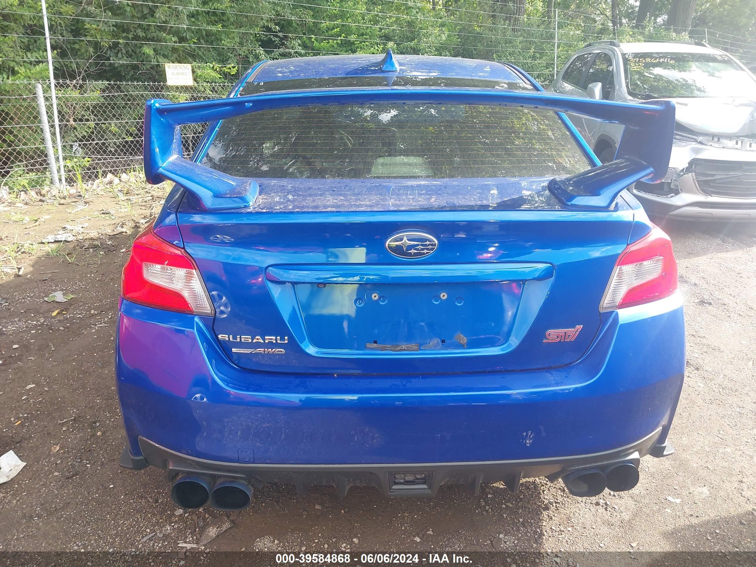 2015 Subaru Wrx Sti Launch Edition Blue vin: JF1VA2W64F9800983