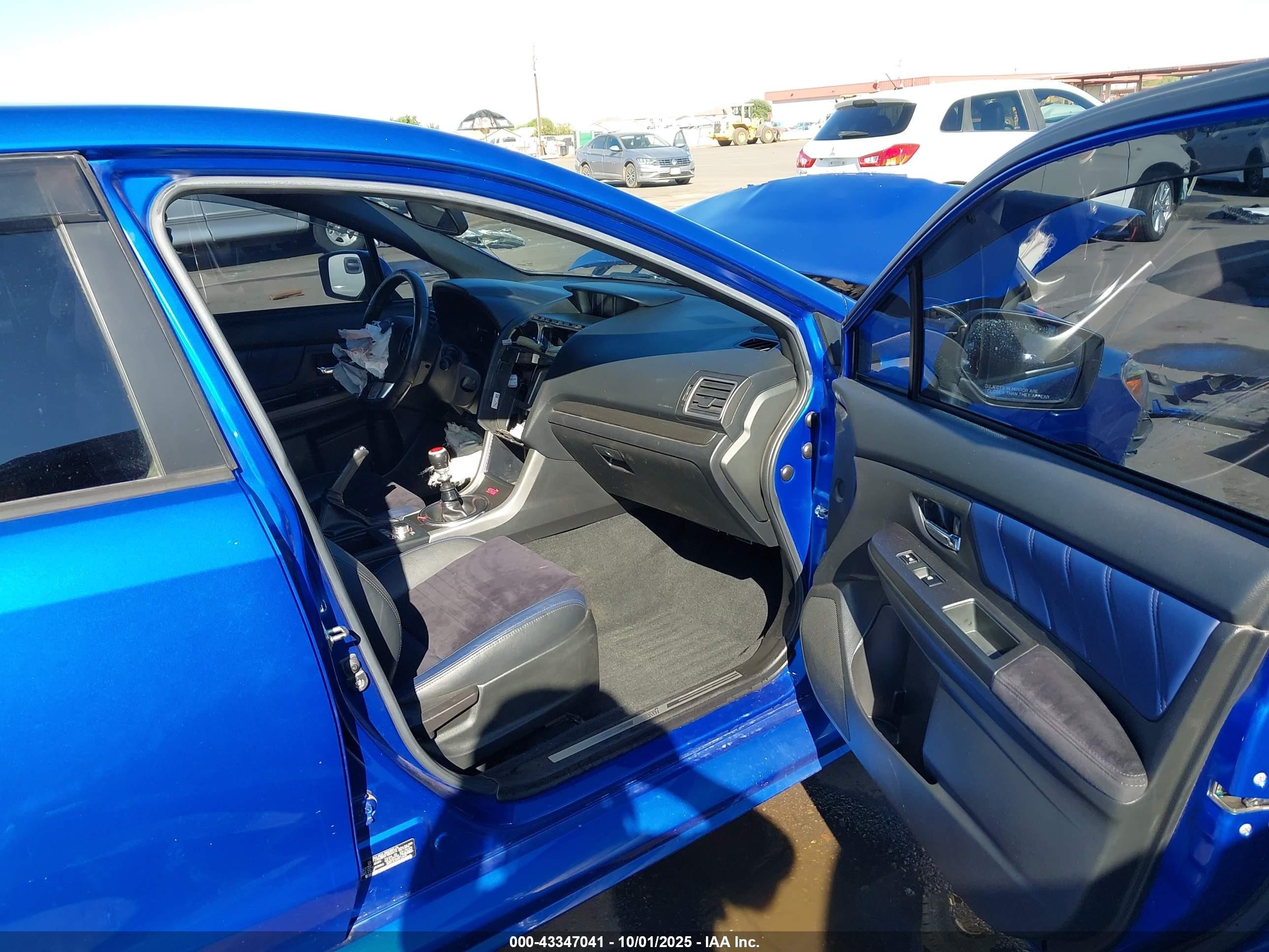2015 Subaru Wrx Sti Launch Edition Blue vin: JF1VA2W66F9800578