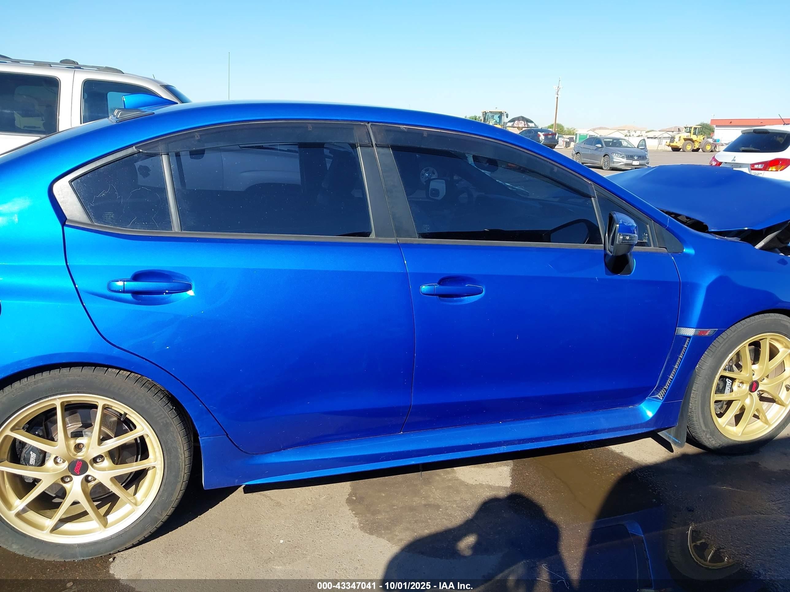 2015 Subaru Wrx Sti Launch Edition Blue vin: JF1VA2W66F9800578