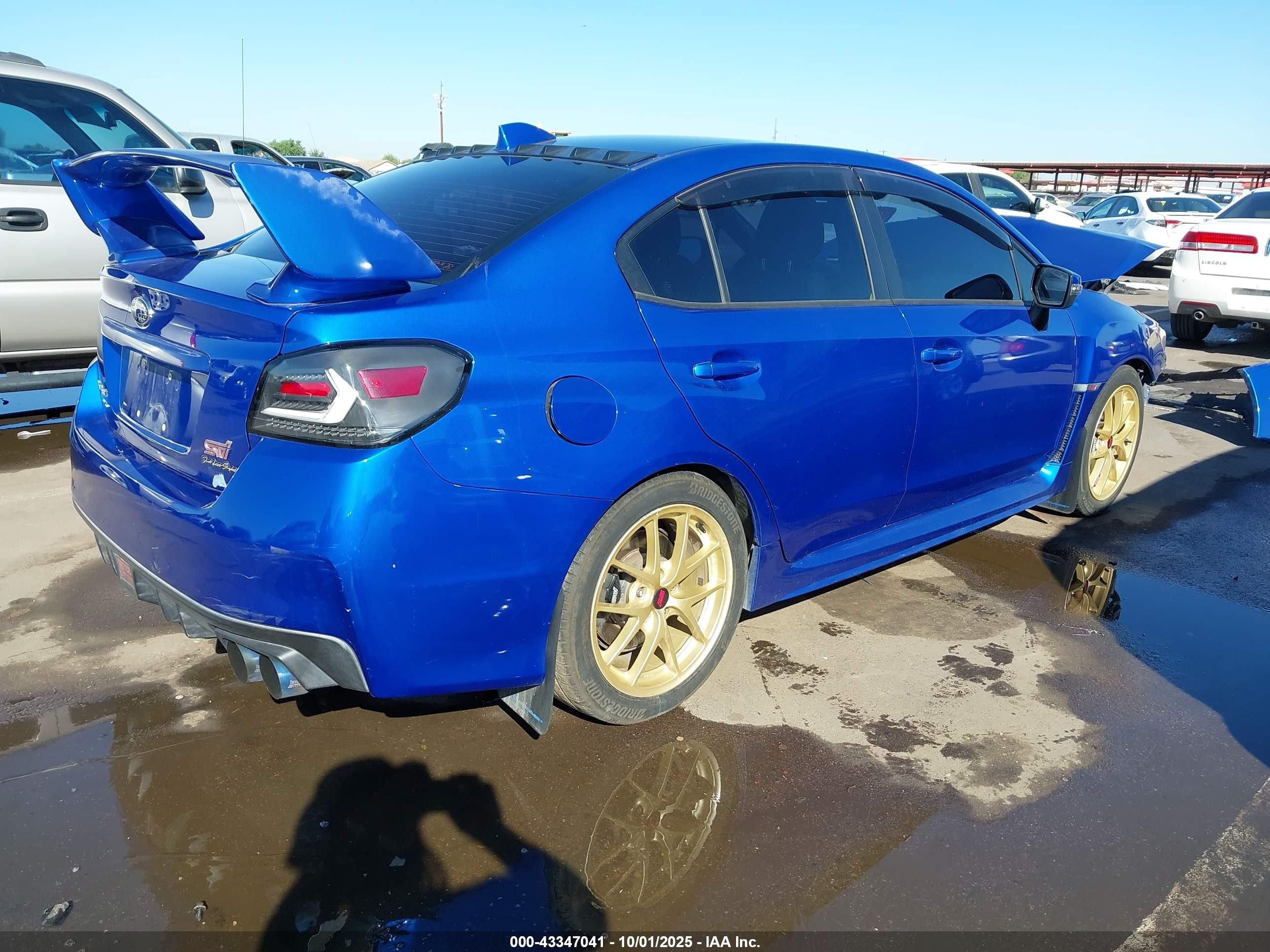 2015 Subaru Wrx Sti Launch Edition Blue vin: JF1VA2W66F9800578