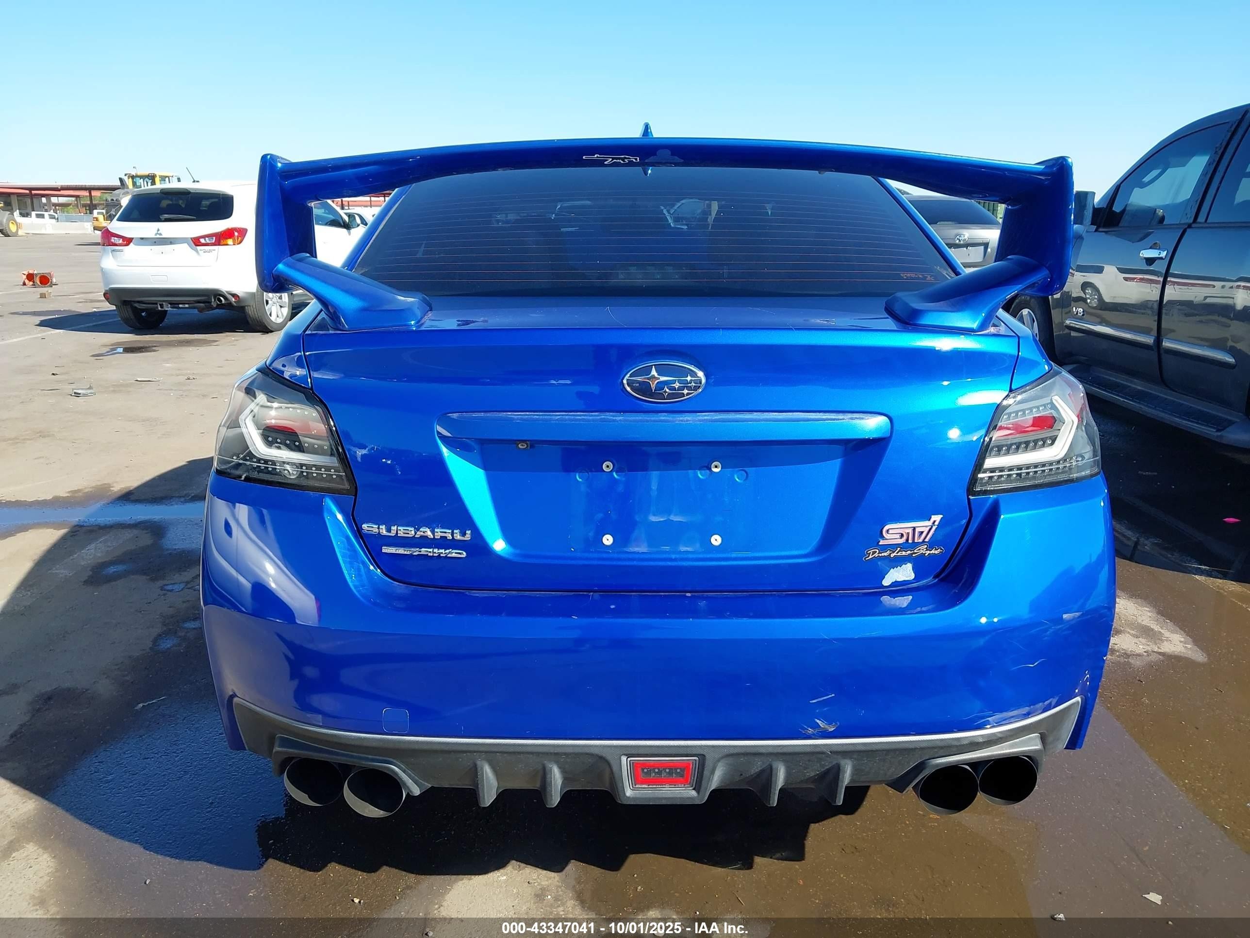 2015 Subaru Wrx Sti Launch Edition Blue vin: JF1VA2W66F9800578