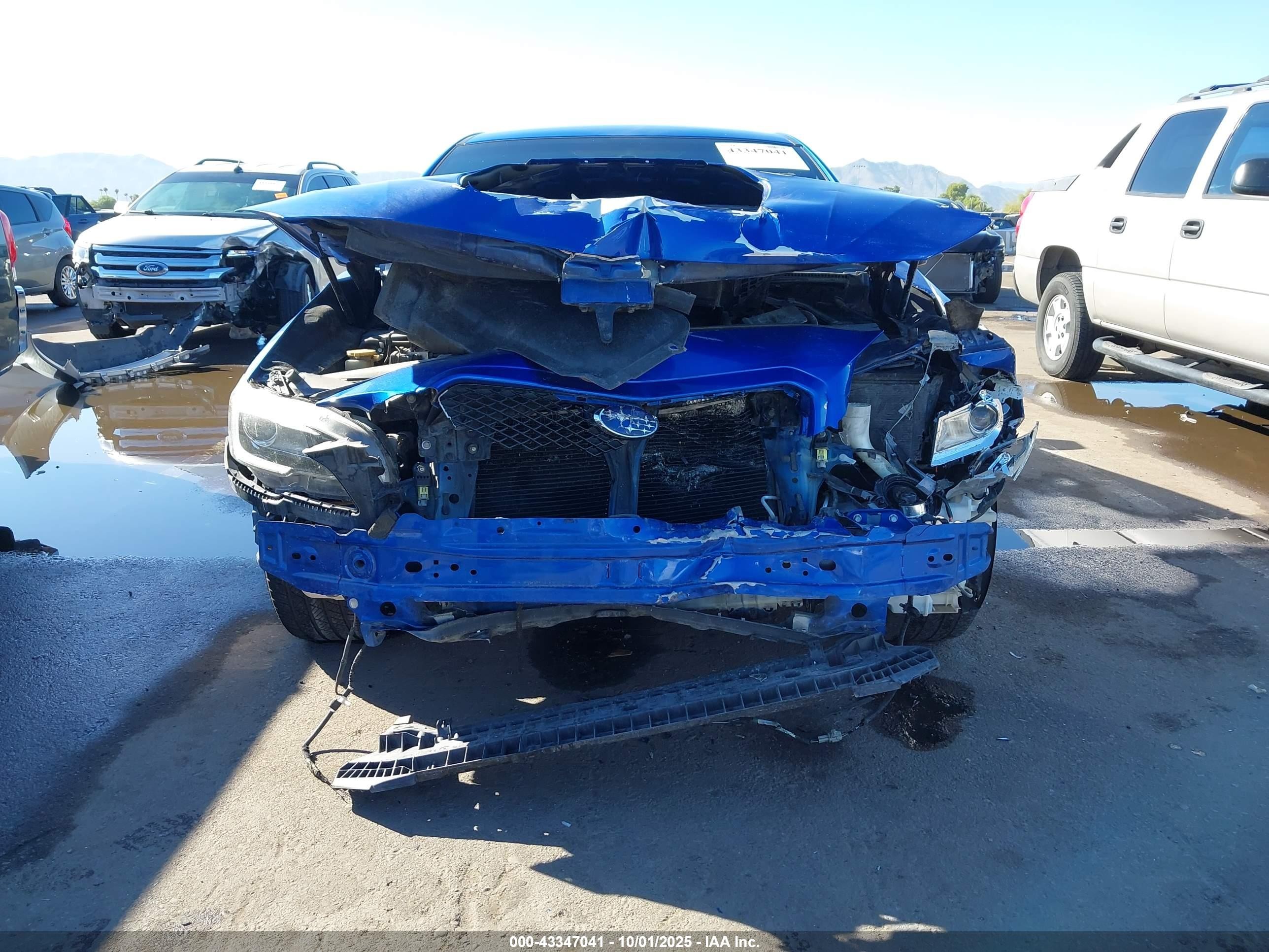 2015 Subaru Wrx Sti Launch Edition Blue vin: JF1VA2W66F9800578