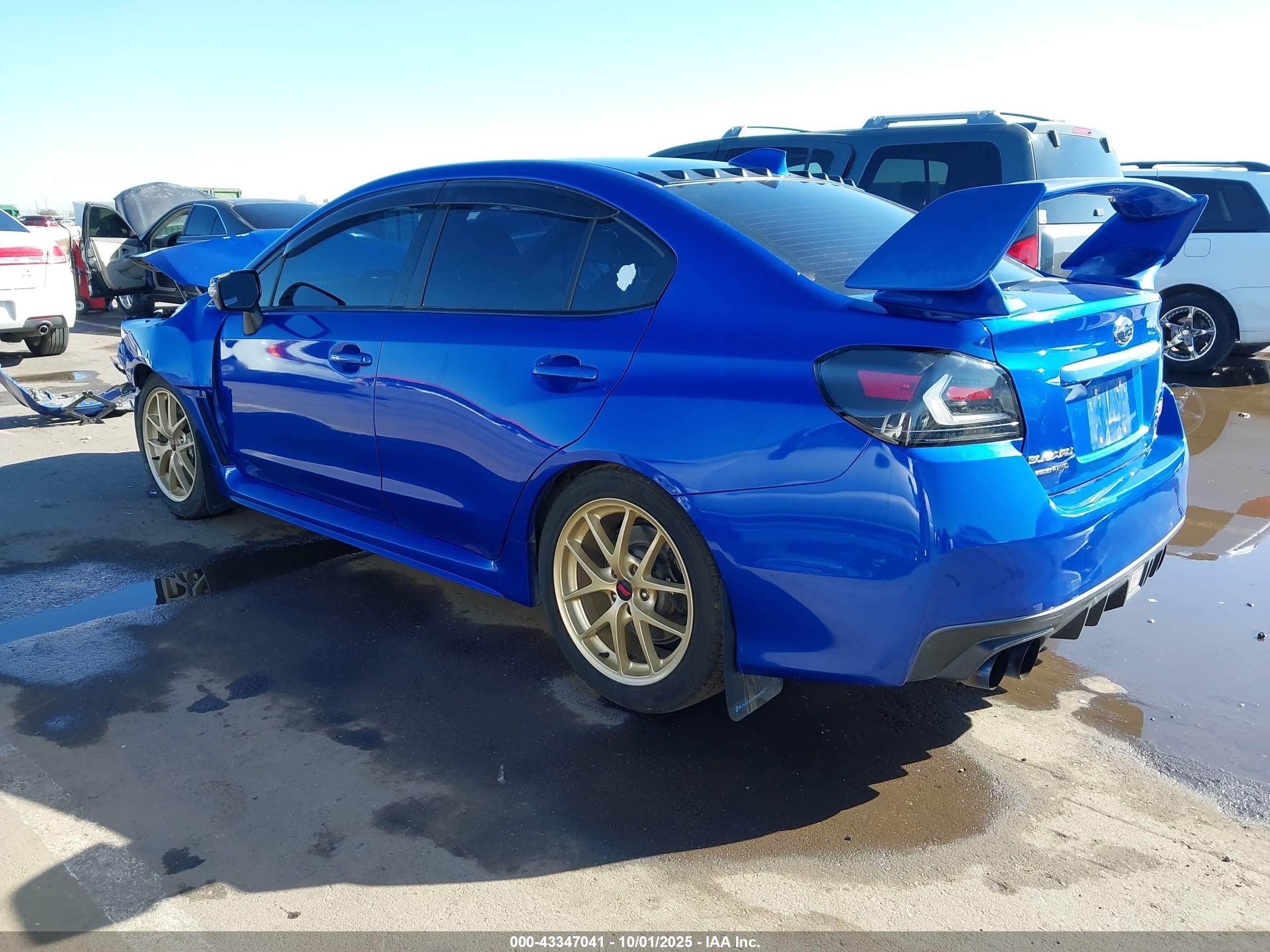 2015 Subaru Wrx Sti Launch Edition Blue vin: JF1VA2W66F9800578