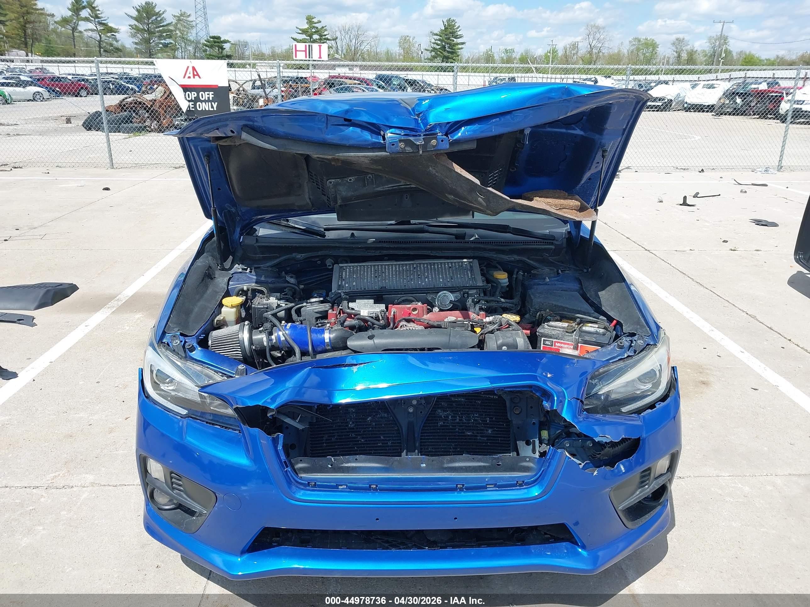2015 Subaru Wrx Sti Launch Edition Blue vin: JF1VA2W66F9800967
