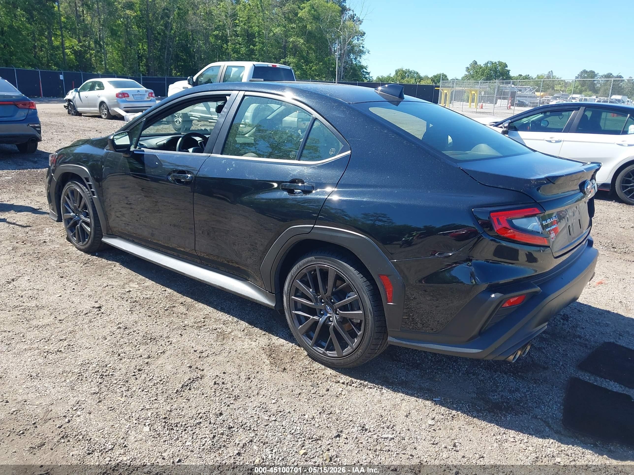 2022 Subaru Wrx Premium Black vin: JF1VBAF63N9019345