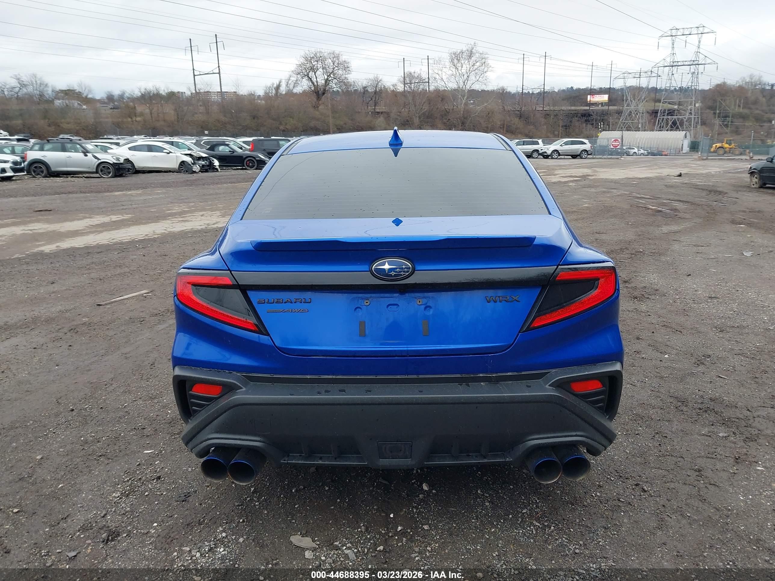 2023 Subaru Wrx Limited Blue vin: JF1VBAL6XP9823522