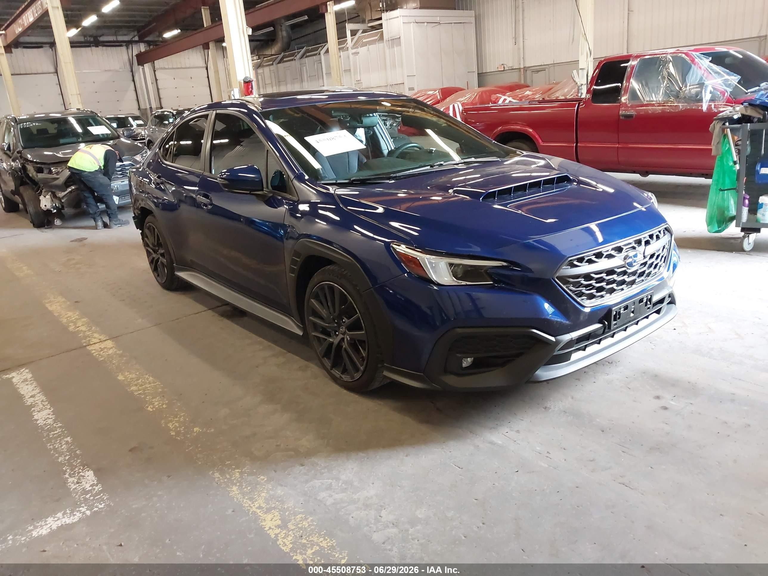 2022 Subaru Wrx Limited Blue vin: JF1VBAN68N8005402