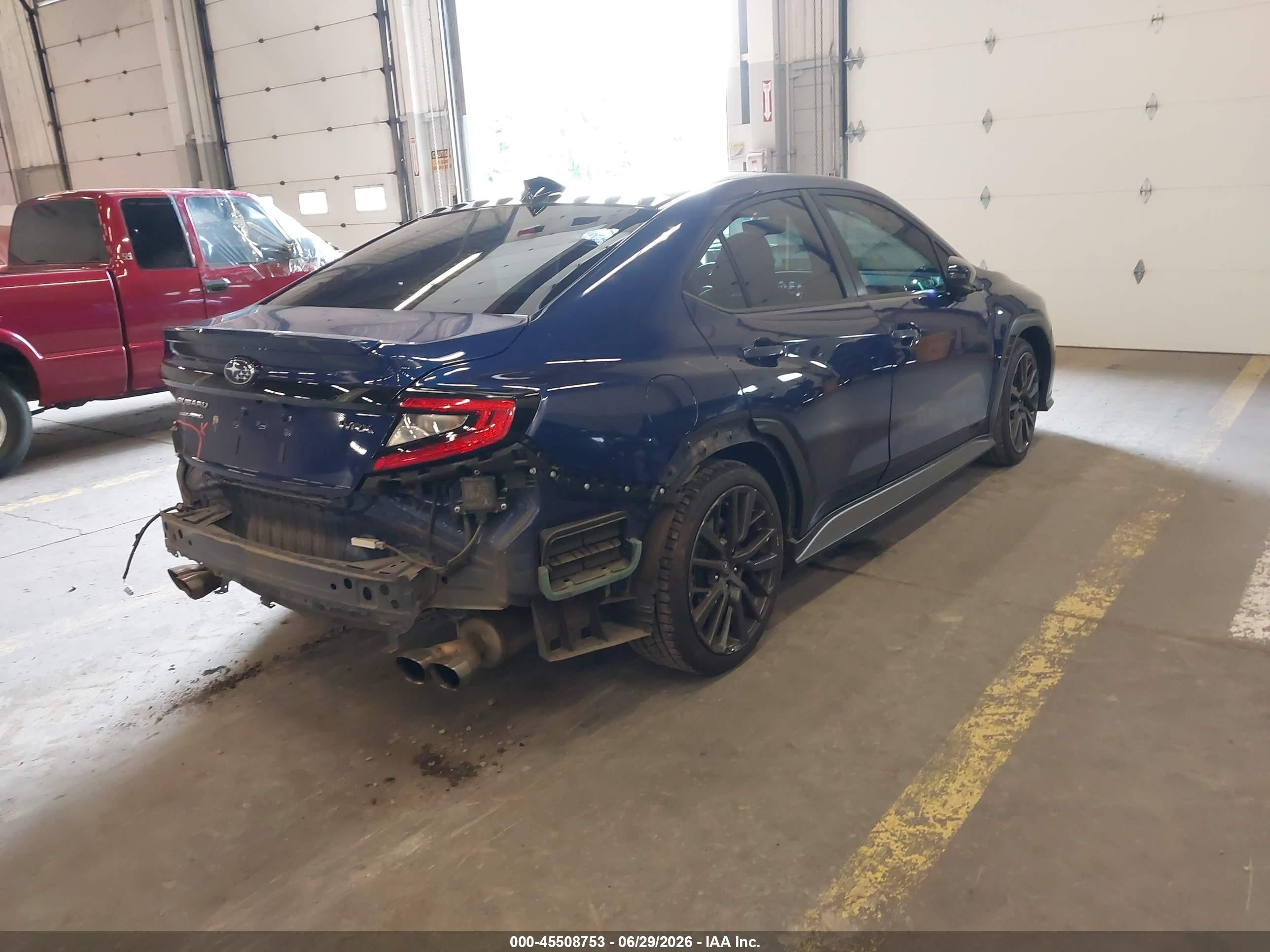 2022 Subaru Wrx Limited Blue vin: JF1VBAN68N8005402