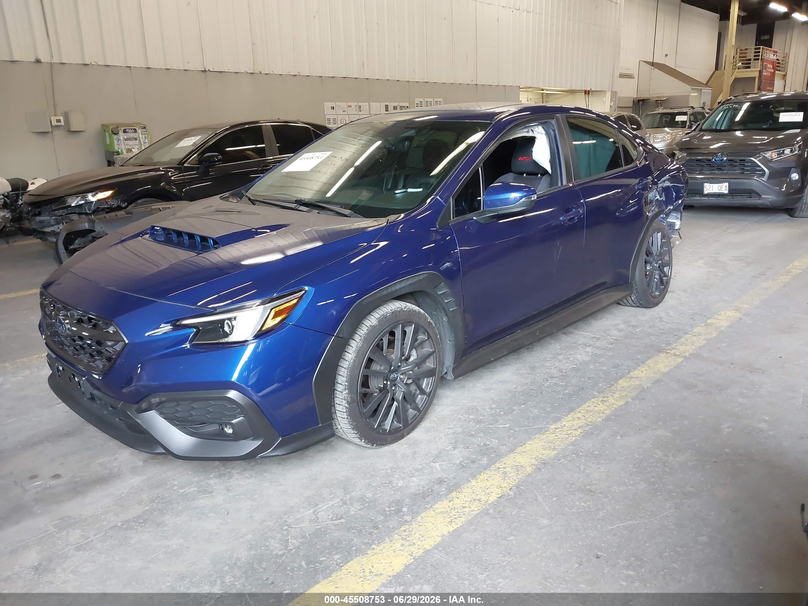 2022 Subaru Wrx Limited Blue vin: JF1VBAN68N8005402