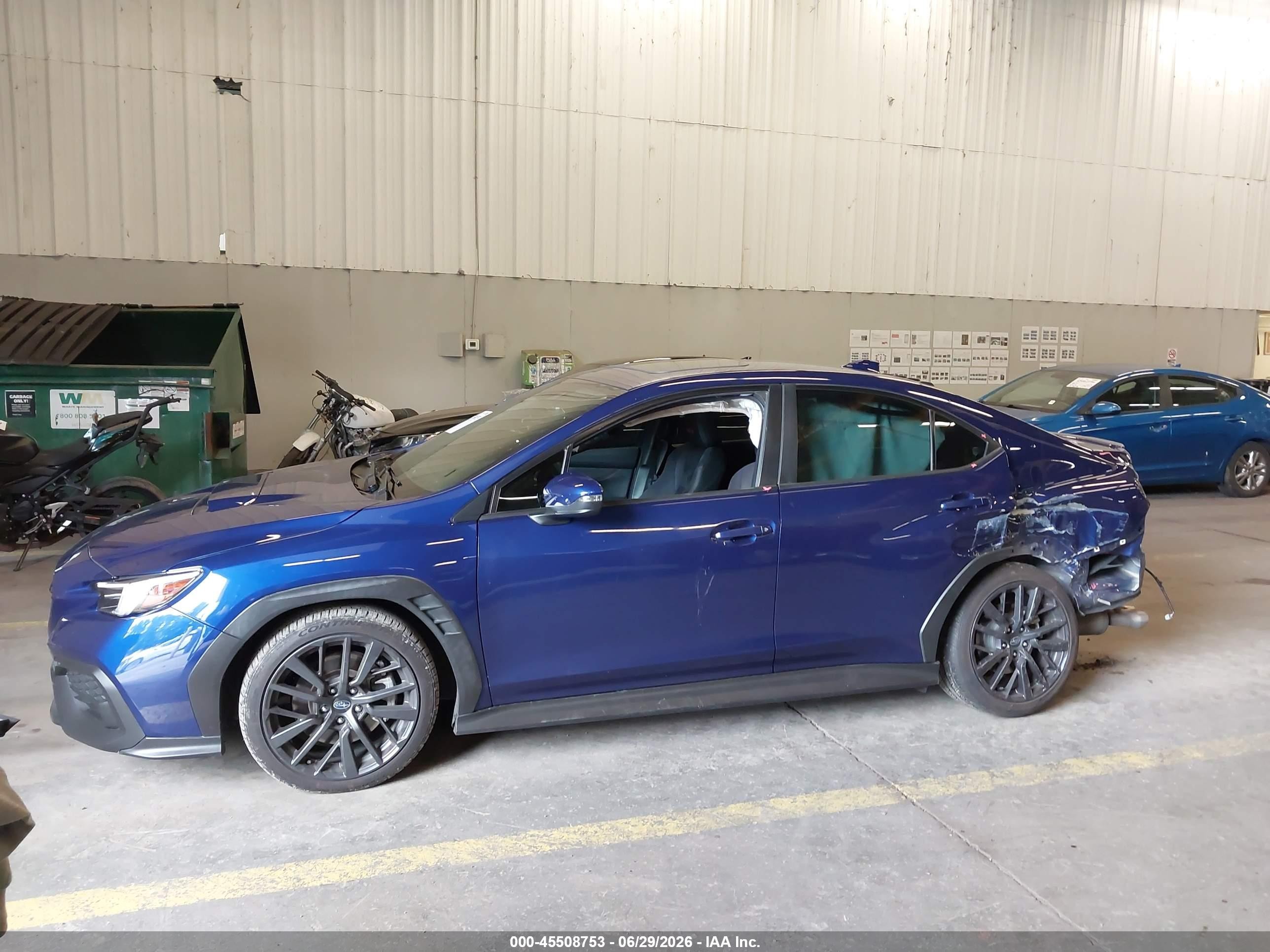 2022 Subaru Wrx Limited Blue vin: JF1VBAN68N8005402