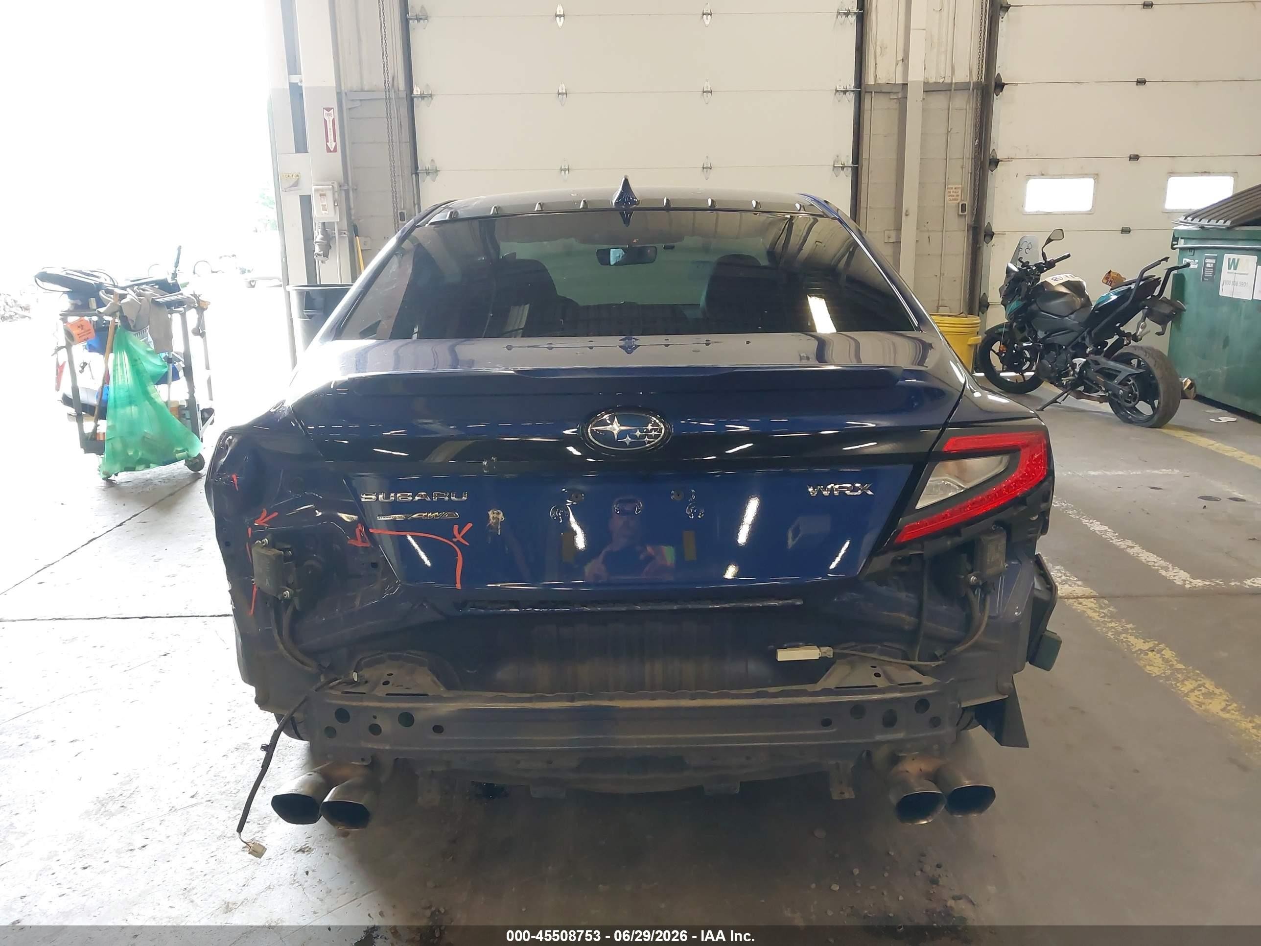 2022 Subaru Wrx Limited Blue vin: JF1VBAN68N8005402