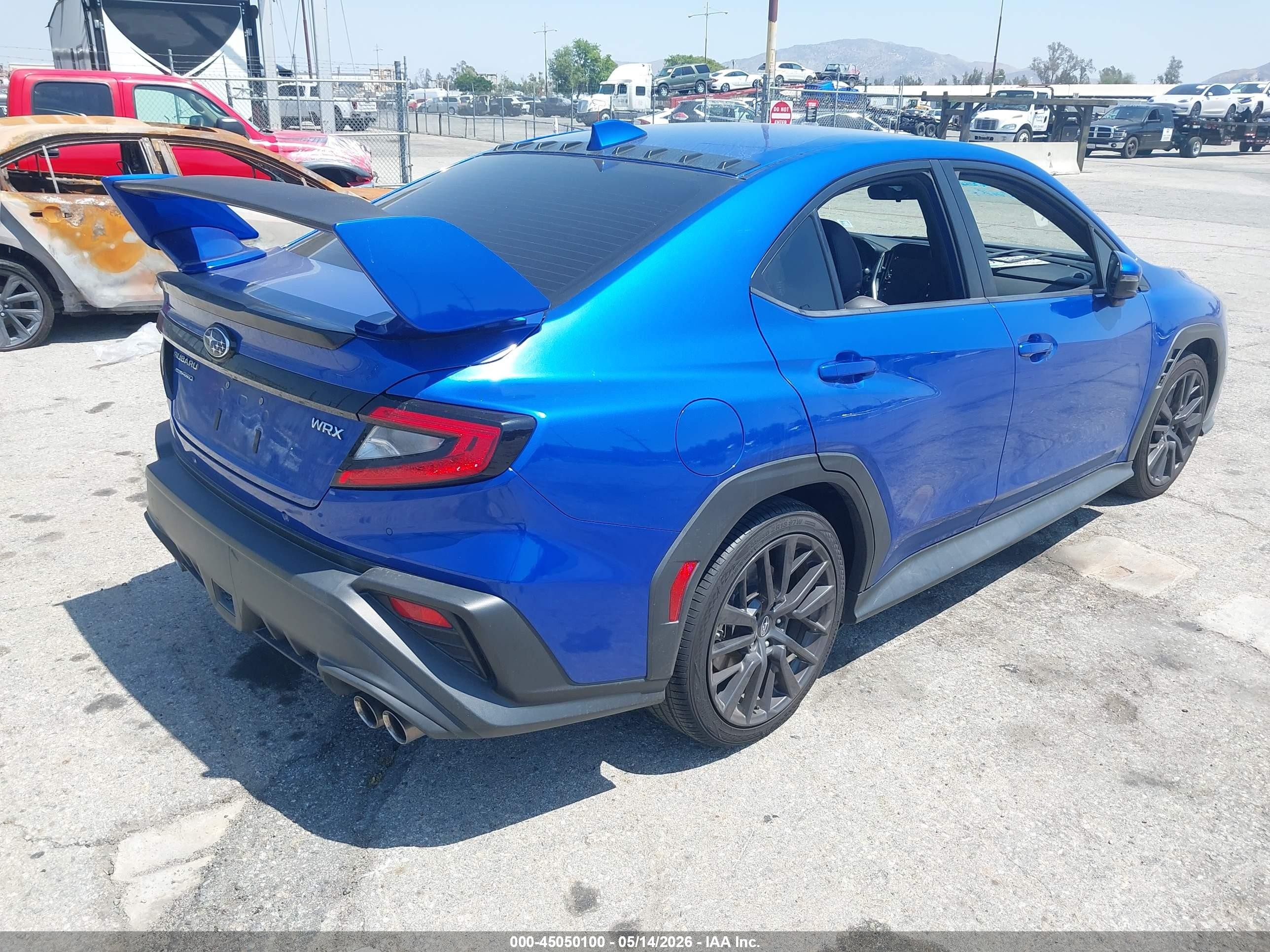 2022 Subaru Wrx Limited Blue vin: JF1VBAN69N8015114