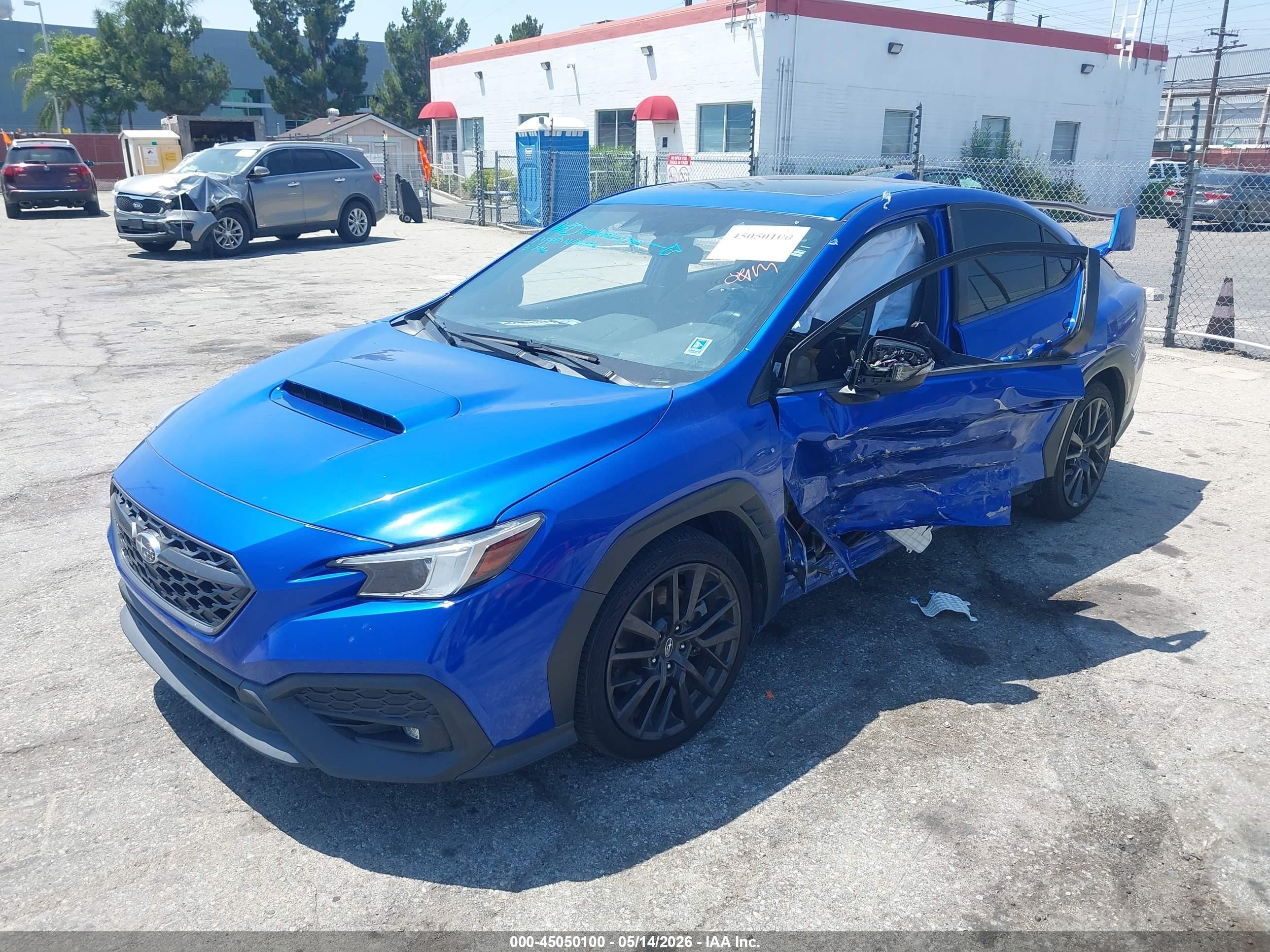 2022 Subaru Wrx Limited Blue vin: JF1VBAN69N8015114
