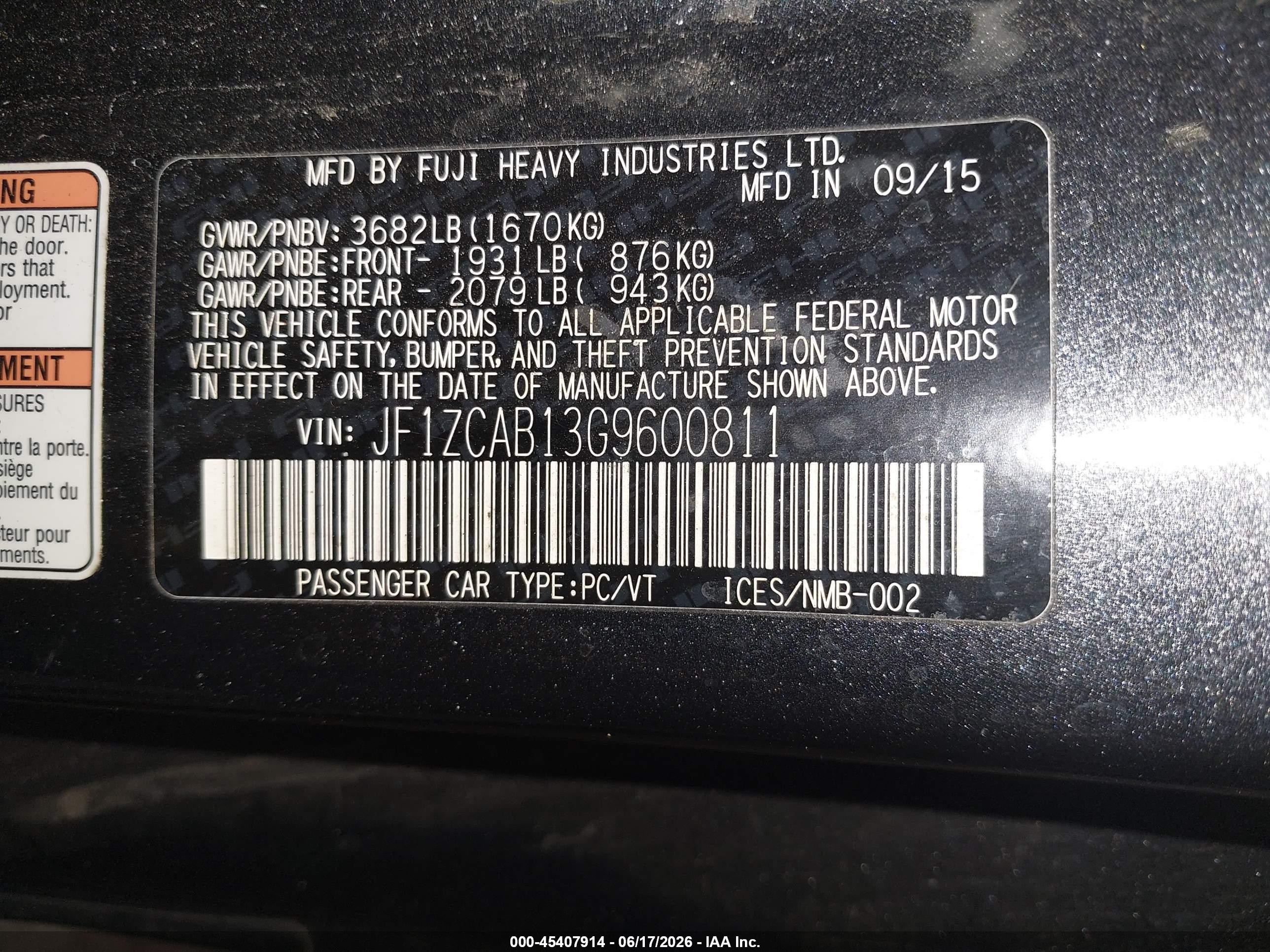 2016 Subaru Brz Premium Серый vin: JF1ZCAB13G9600811