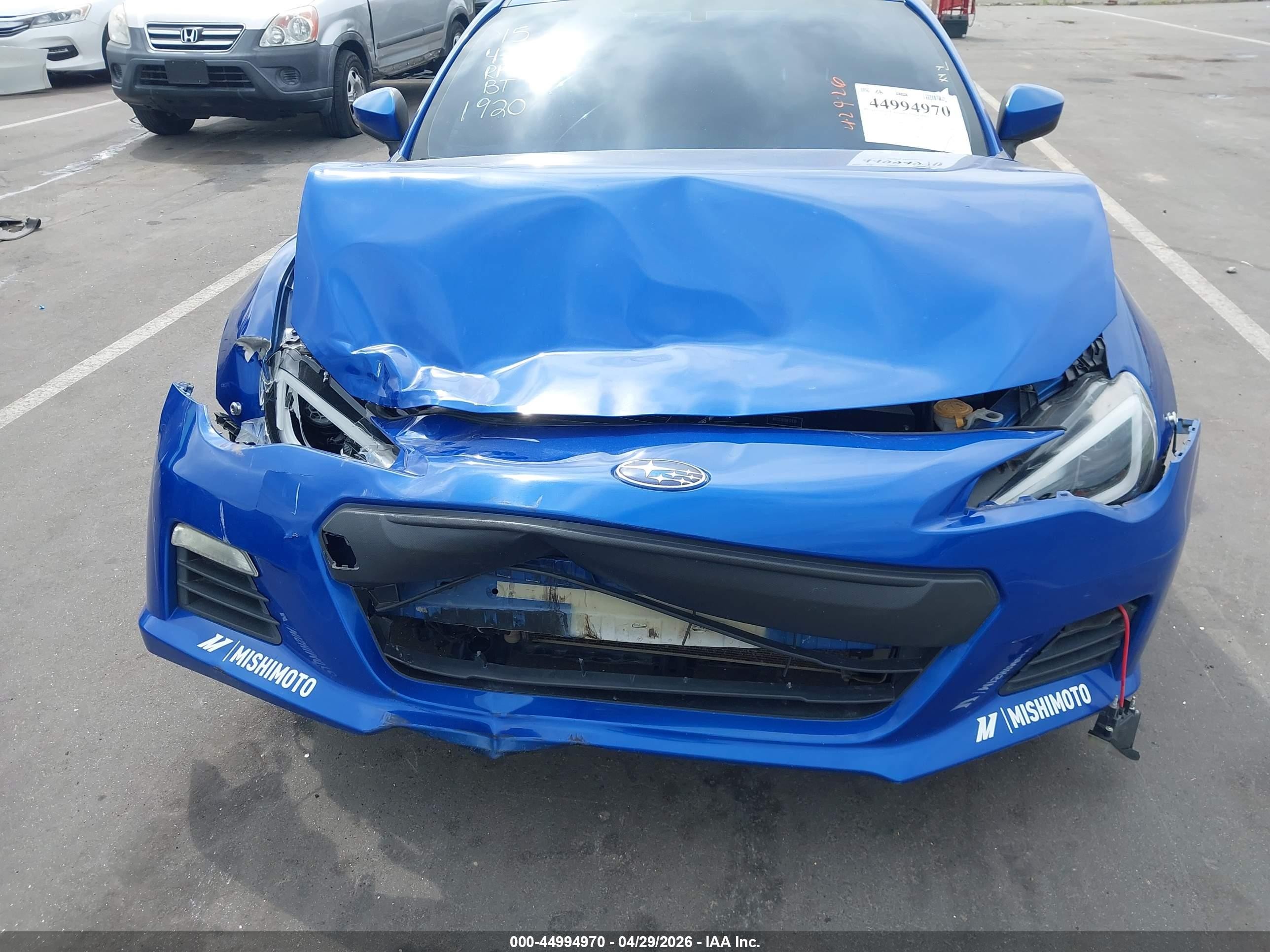 2015 Subaru Brz Premium Blue vin: JF1ZCAB14F9601920