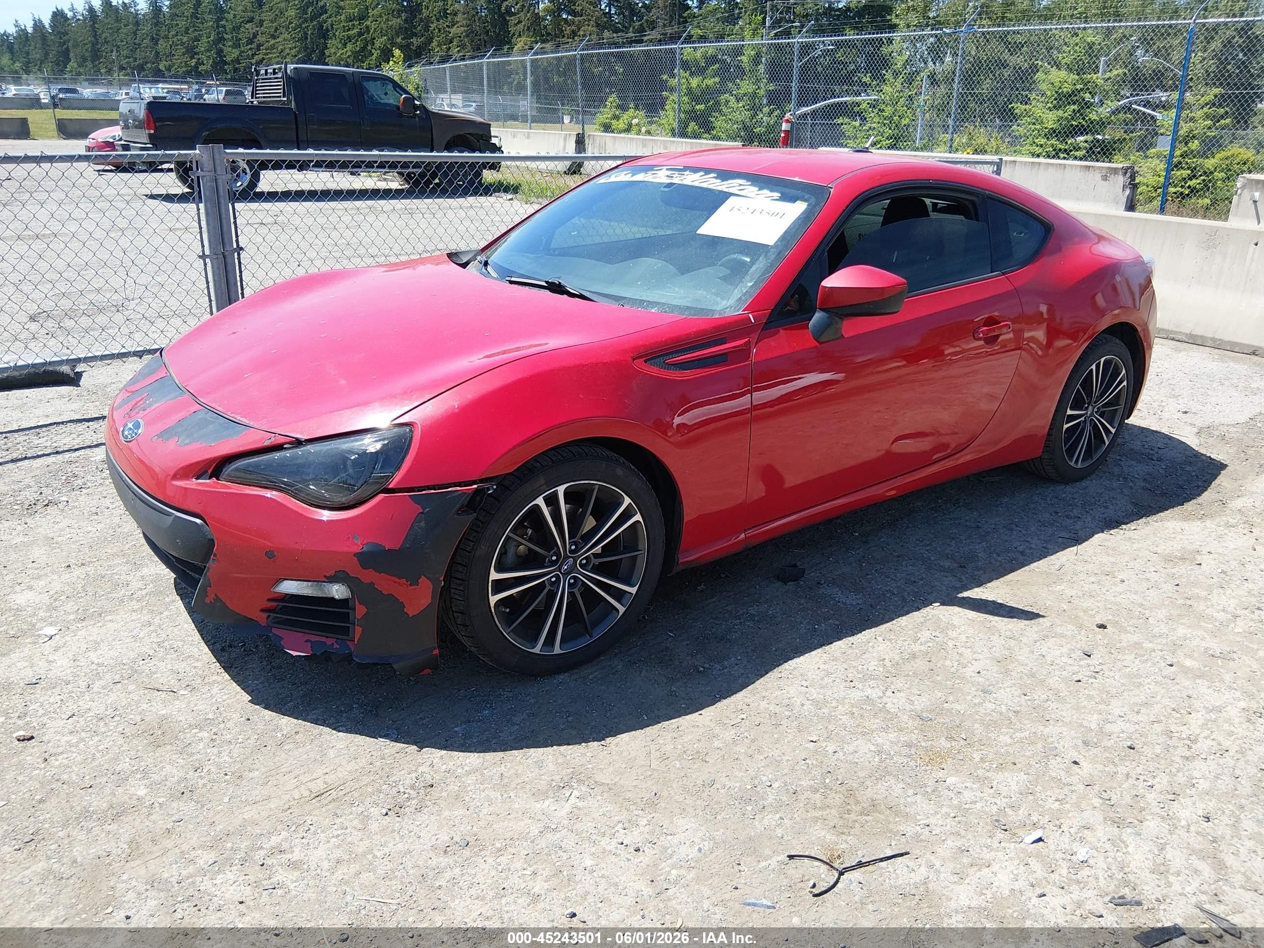 2014 Subaru Brz Premium Red vin: JF1ZCAB15E9602217