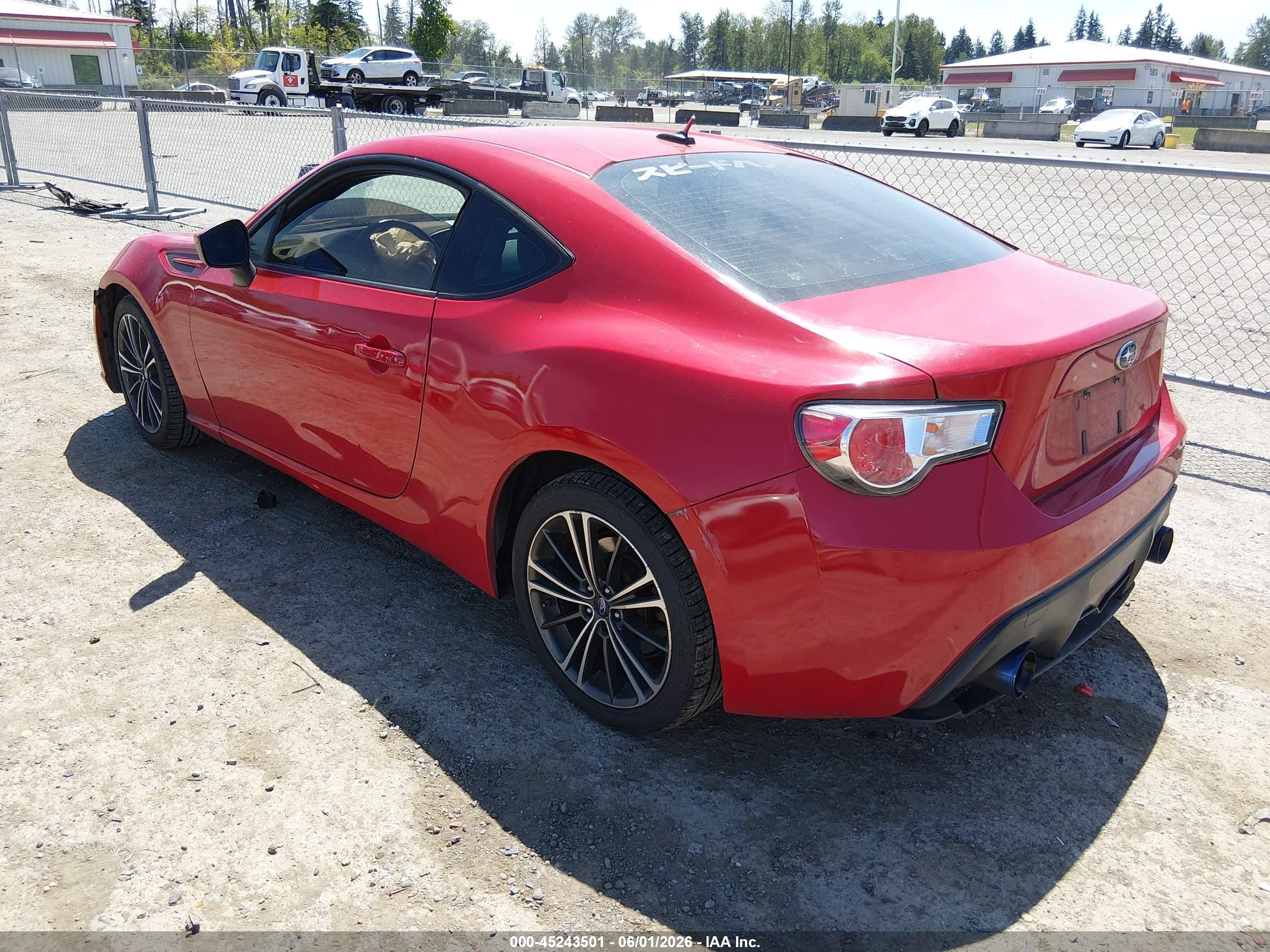 2014 Subaru Brz Premium Red vin: JF1ZCAB15E9602217