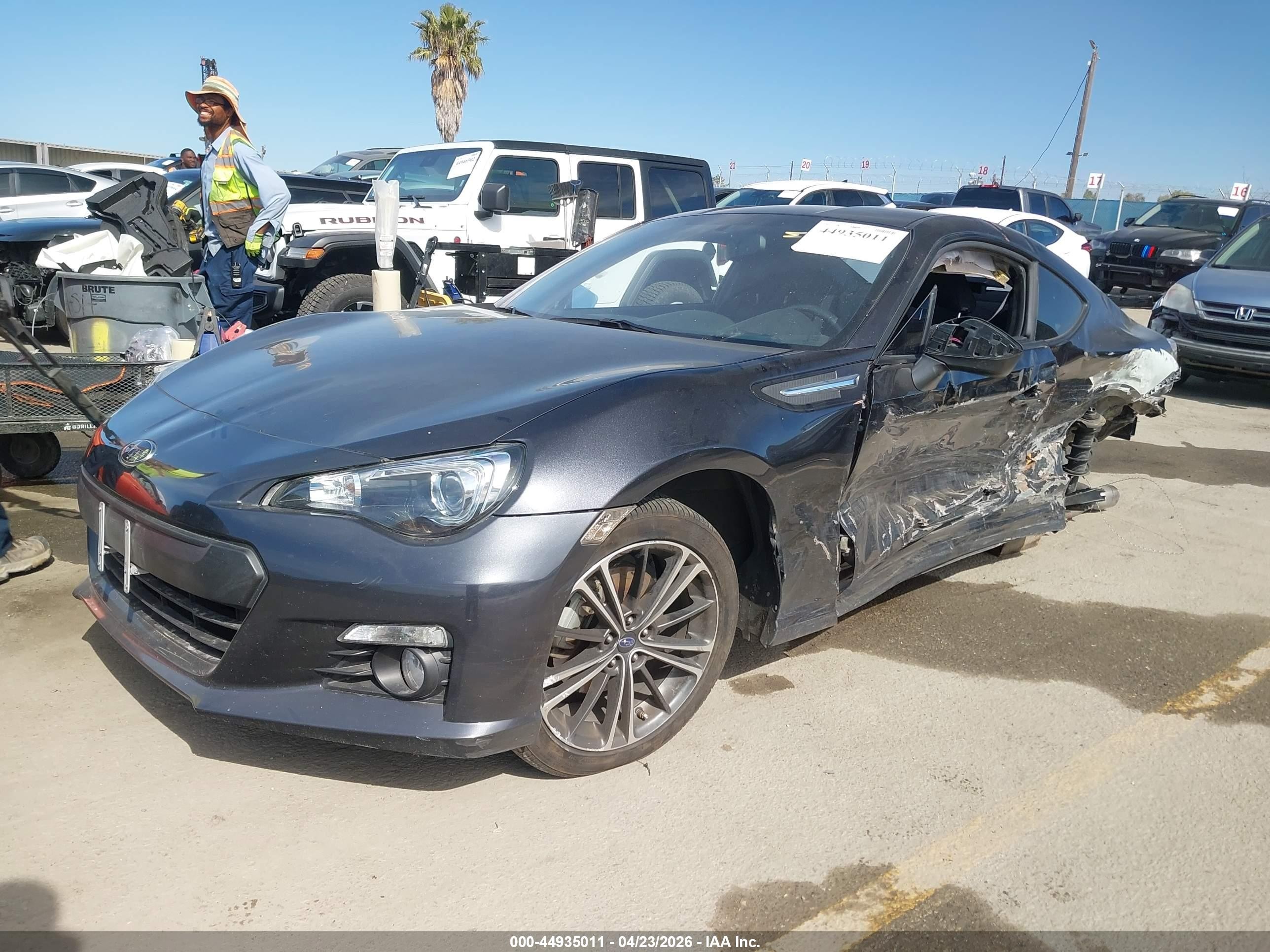 2015 Subaru Brz Premium Gray vin: JF1ZCAB17F9604374