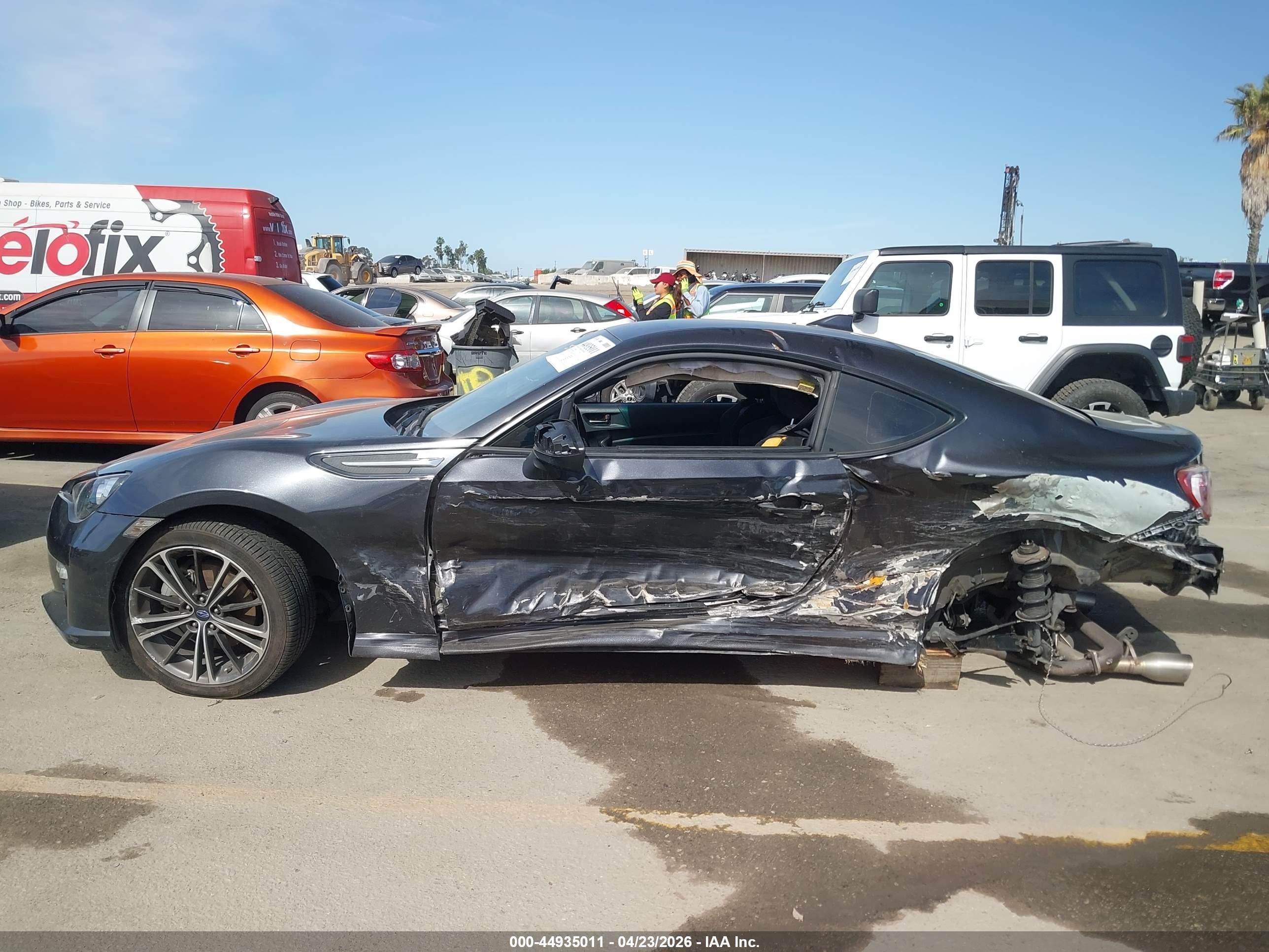 2015 Subaru Brz Premium Gray vin: JF1ZCAB17F9604374