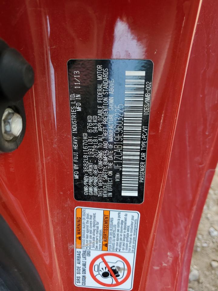 2014 Subaru Brz 2.0 Premium Red vin: JF1ZCAB19E9603225