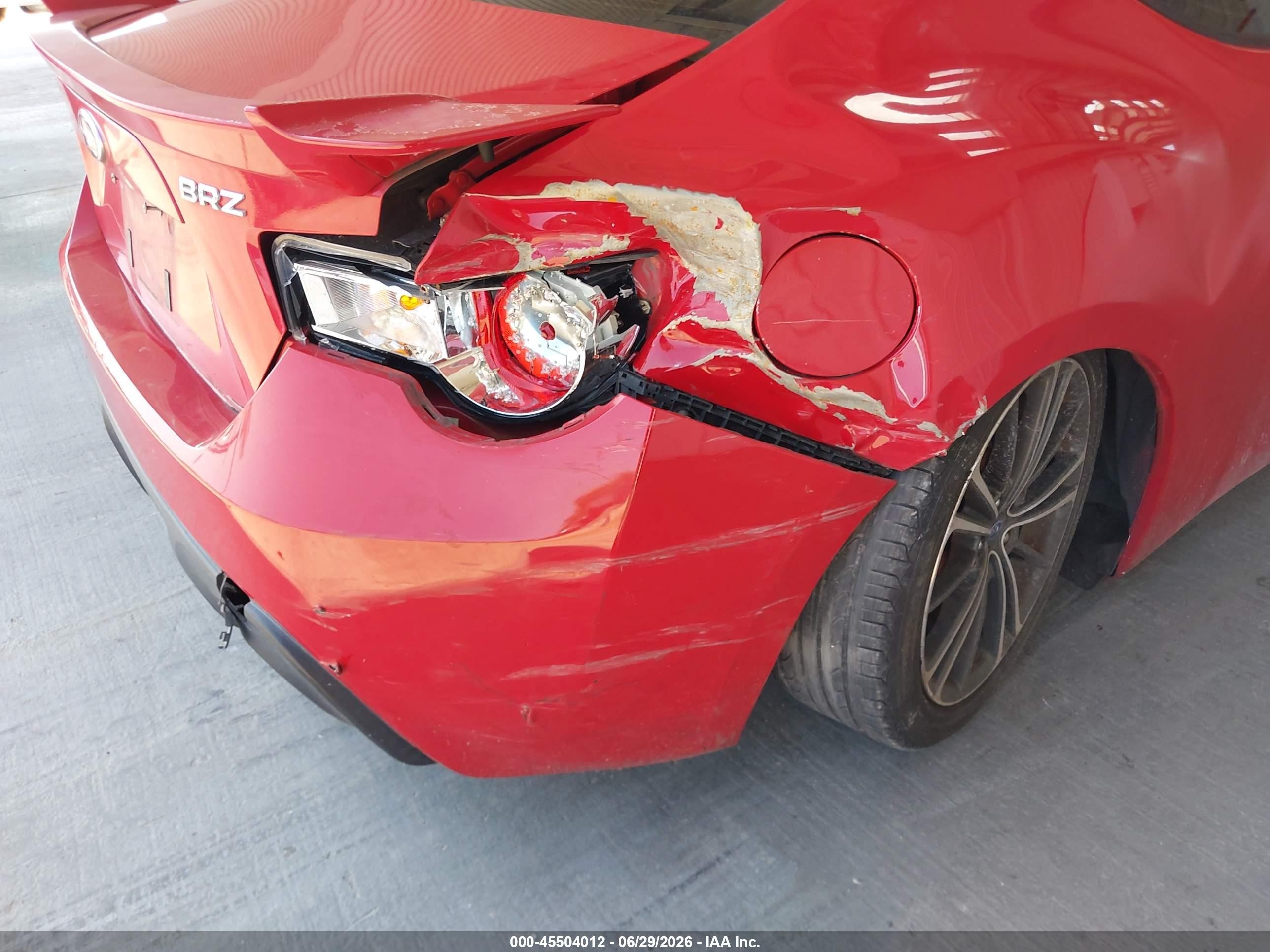 2013 Subaru Brz Limited Red vin: JF1ZCAC10D2613034