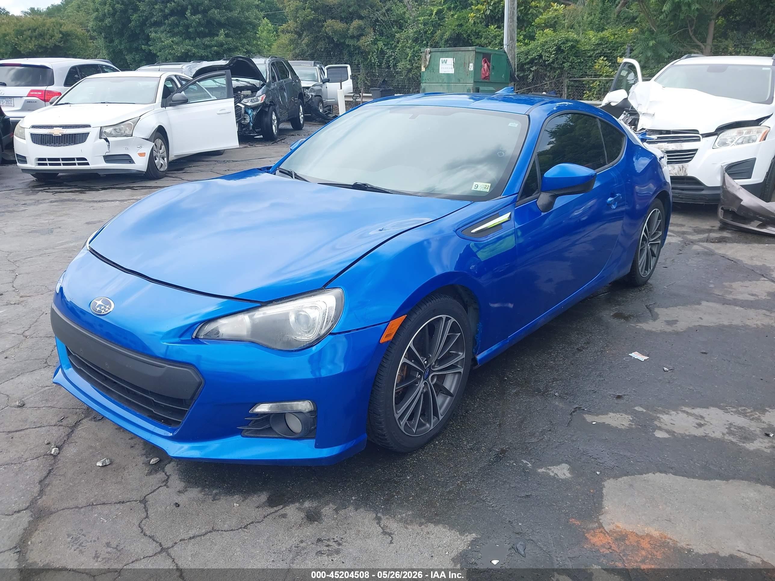 2014 Subaru Brz Limited Синий vin: JF1ZCAC11E8600078
