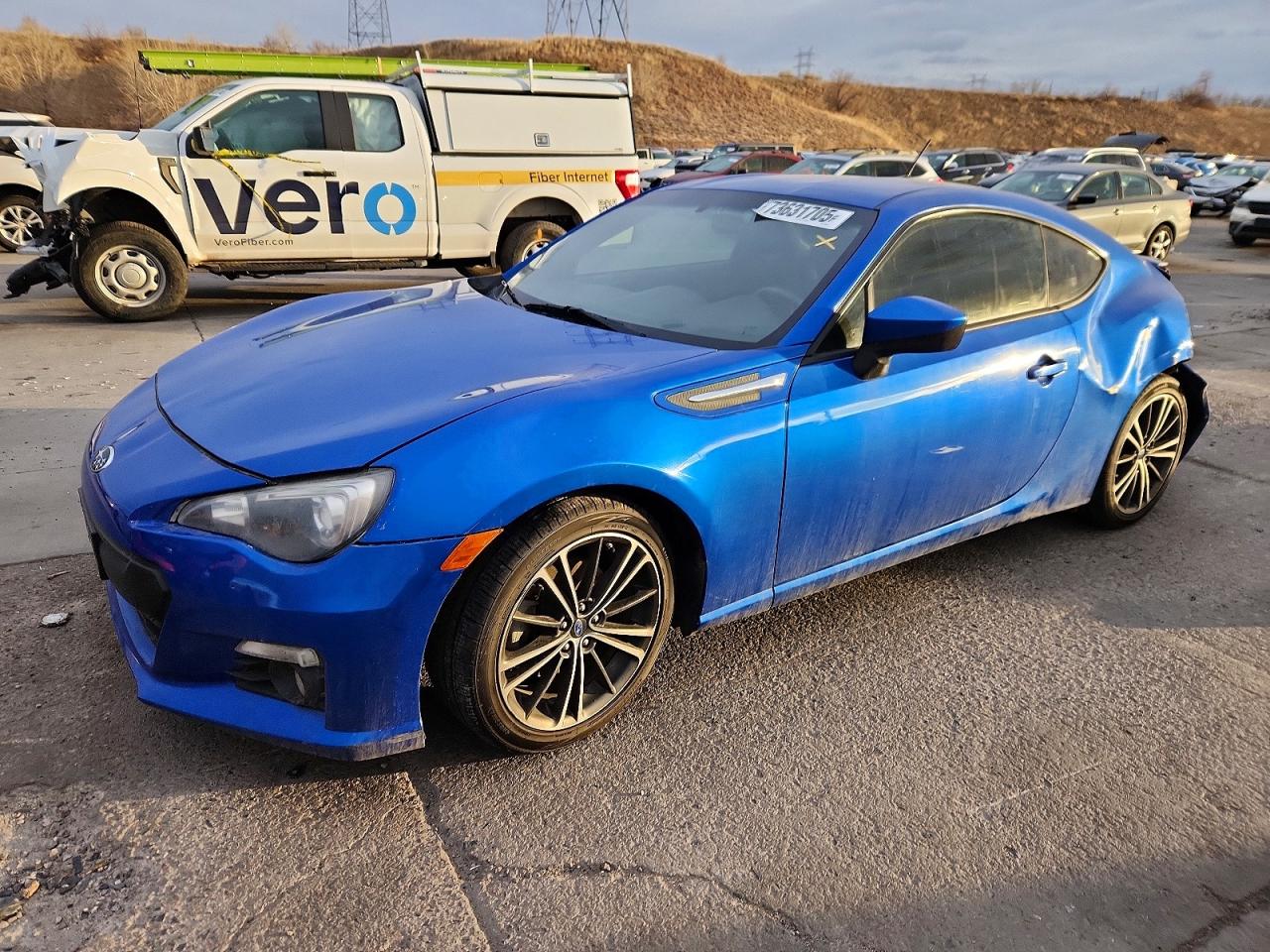 2014 Subaru Brz 2.0 Limited Blue vin: JF1ZCAC11E9600902