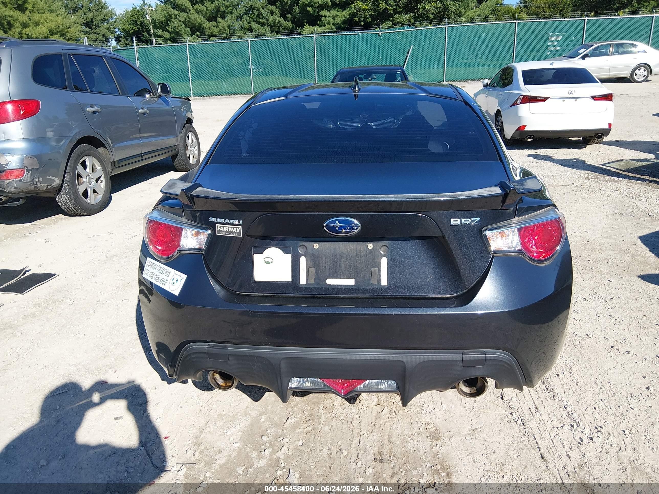2015 Subaru Brz Limited Black vin: JF1ZCAC12F8607008