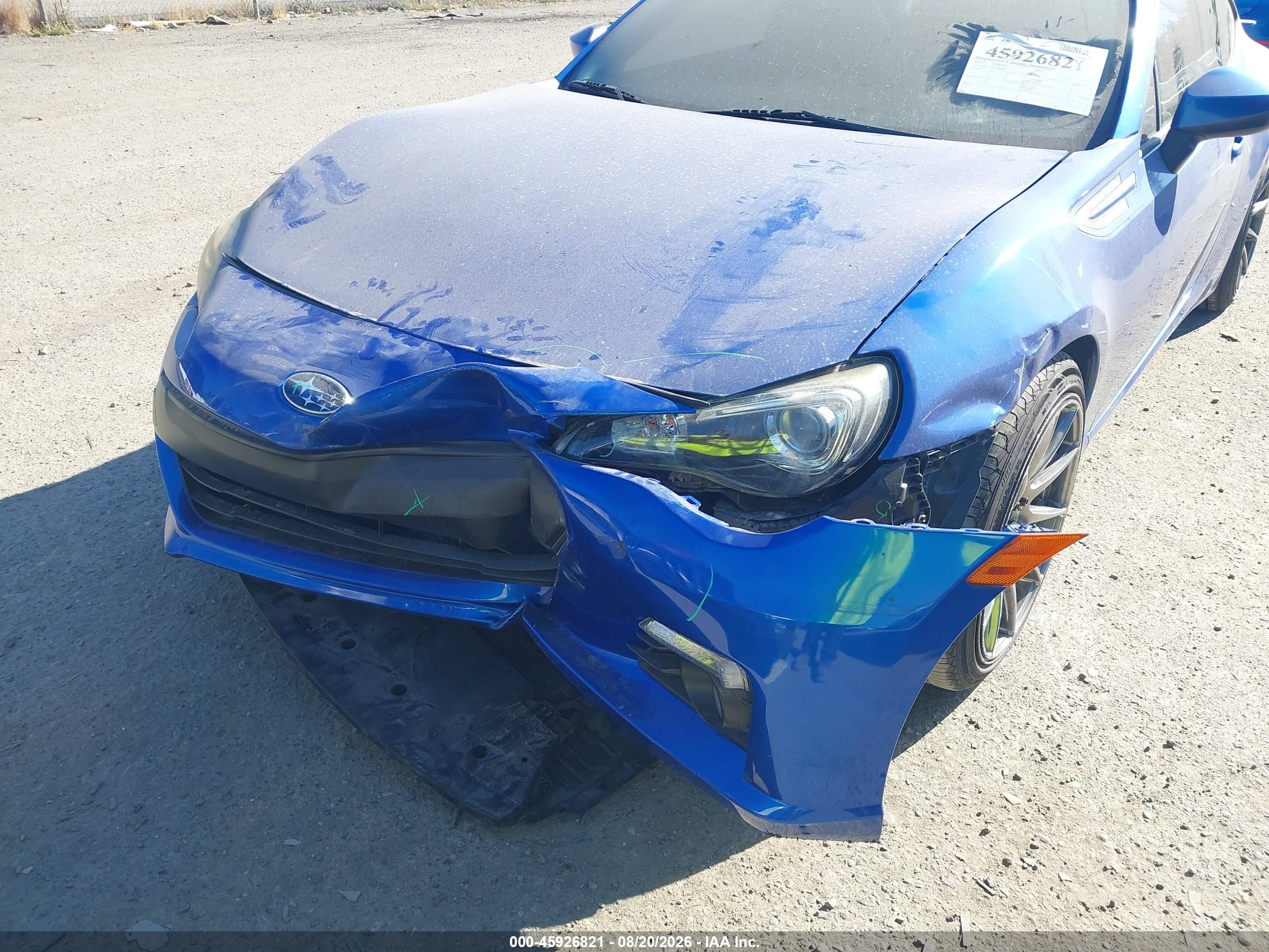 2013 Subaru Brz Limited Синий vin: JF1ZCAC16D1606921