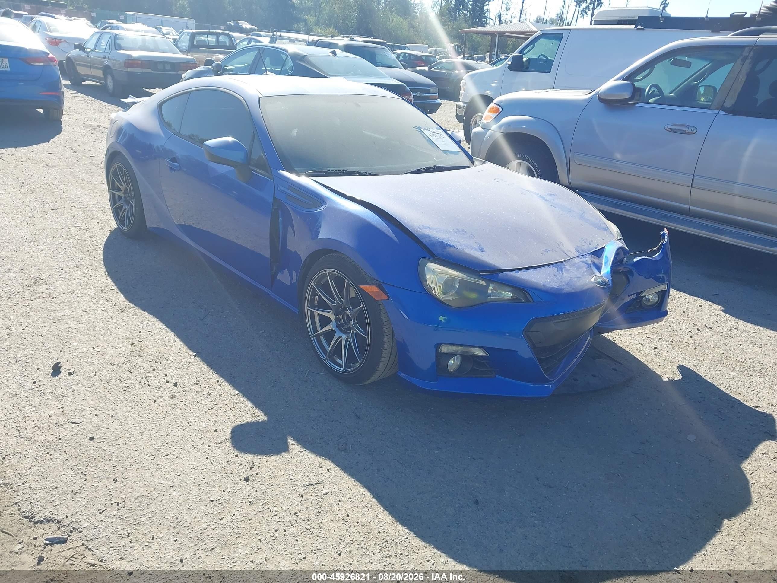 2013 Subaru Brz Limited Blue vin: JF1ZCAC16D1606921
