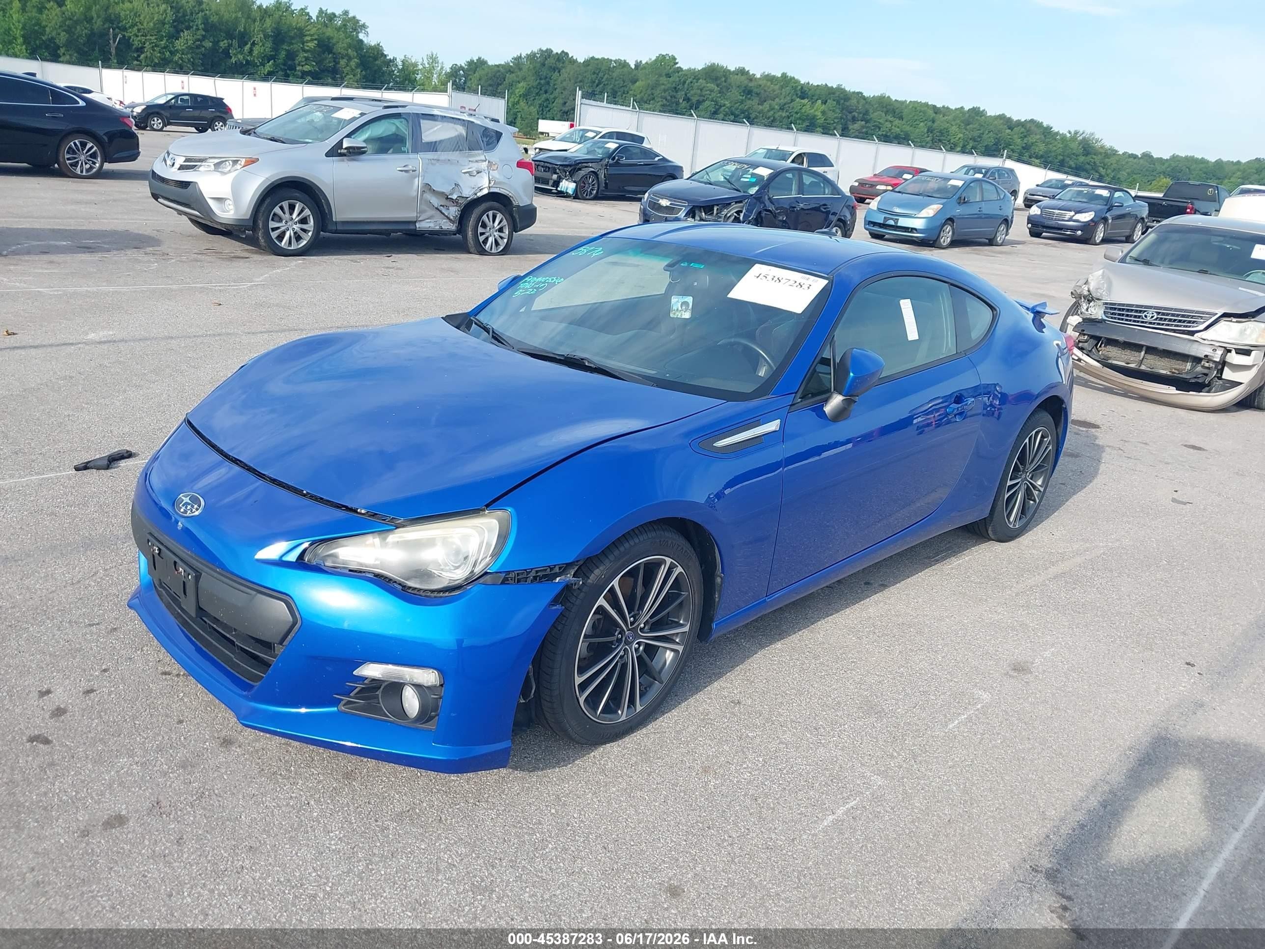 2013 Subaru Brz Limited Blue vin: JF1ZCAC16D2607304