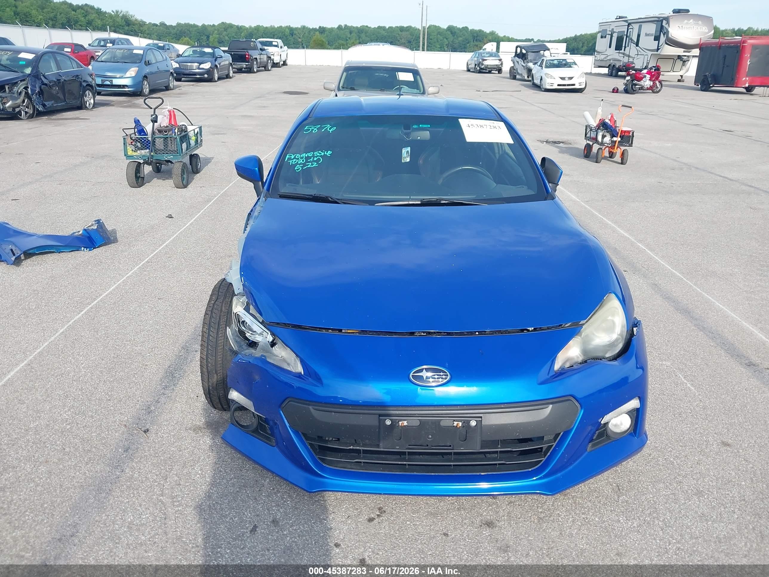 2013 Subaru Brz Limited Blue vin: JF1ZCAC16D2607304