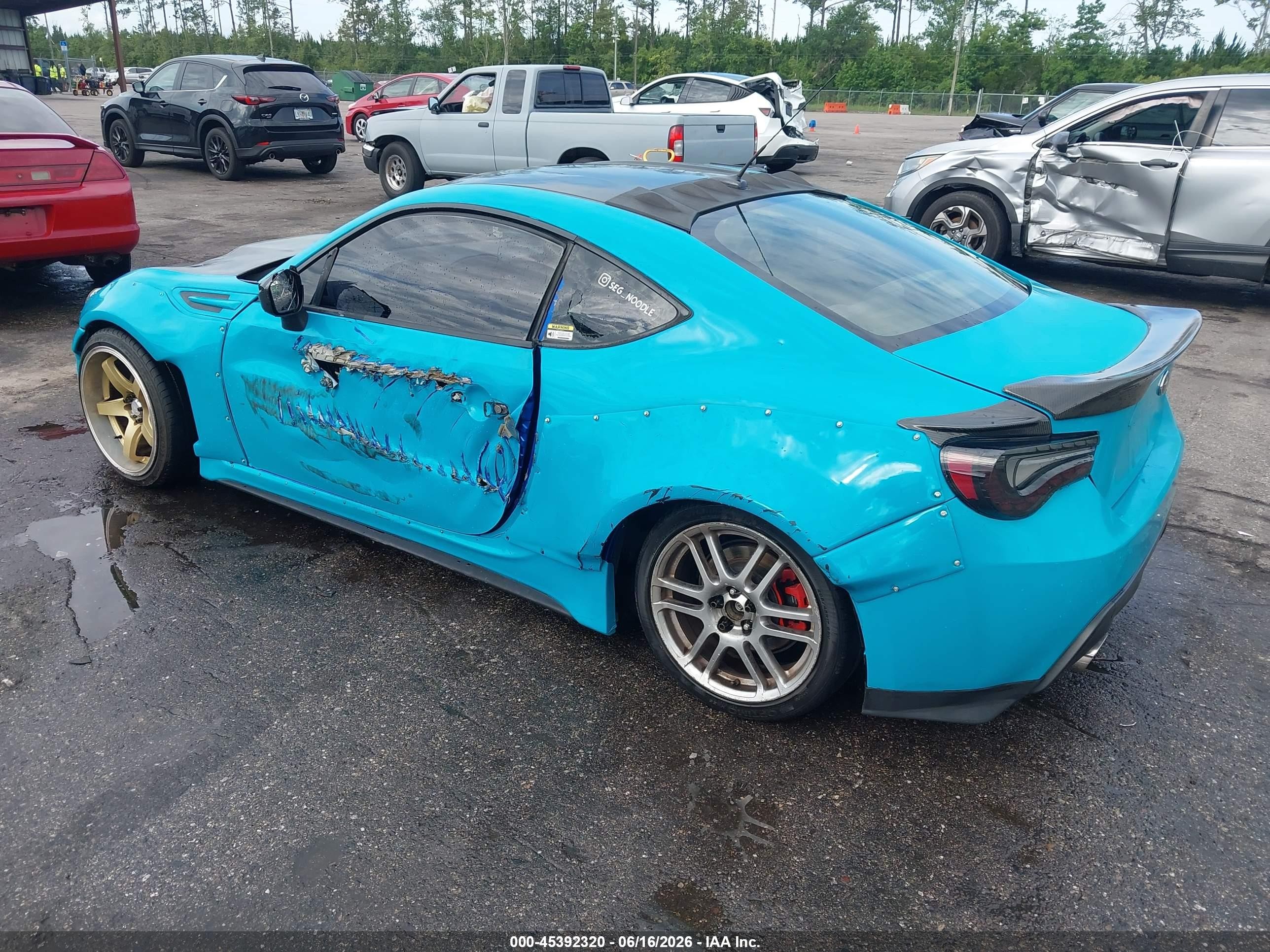 2014 Subaru Brz Limited Blue vin: JF1ZCAC17E9603030