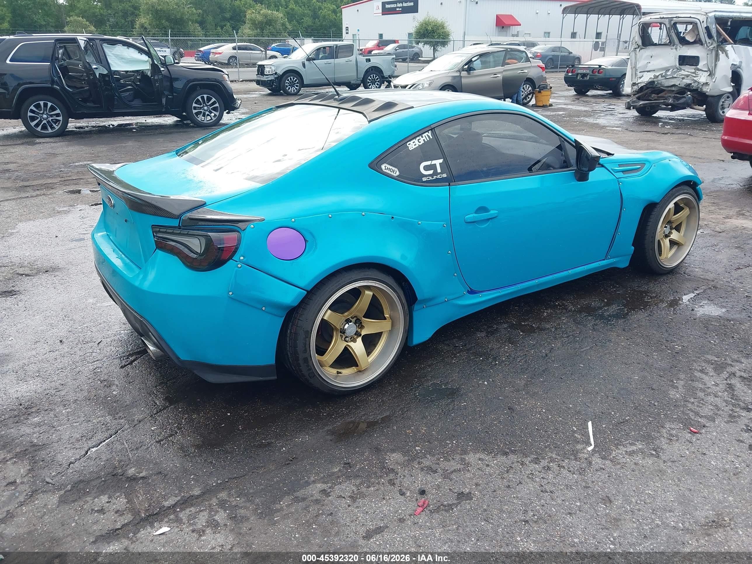 2014 Subaru Brz Limited Blue vin: JF1ZCAC17E9603030