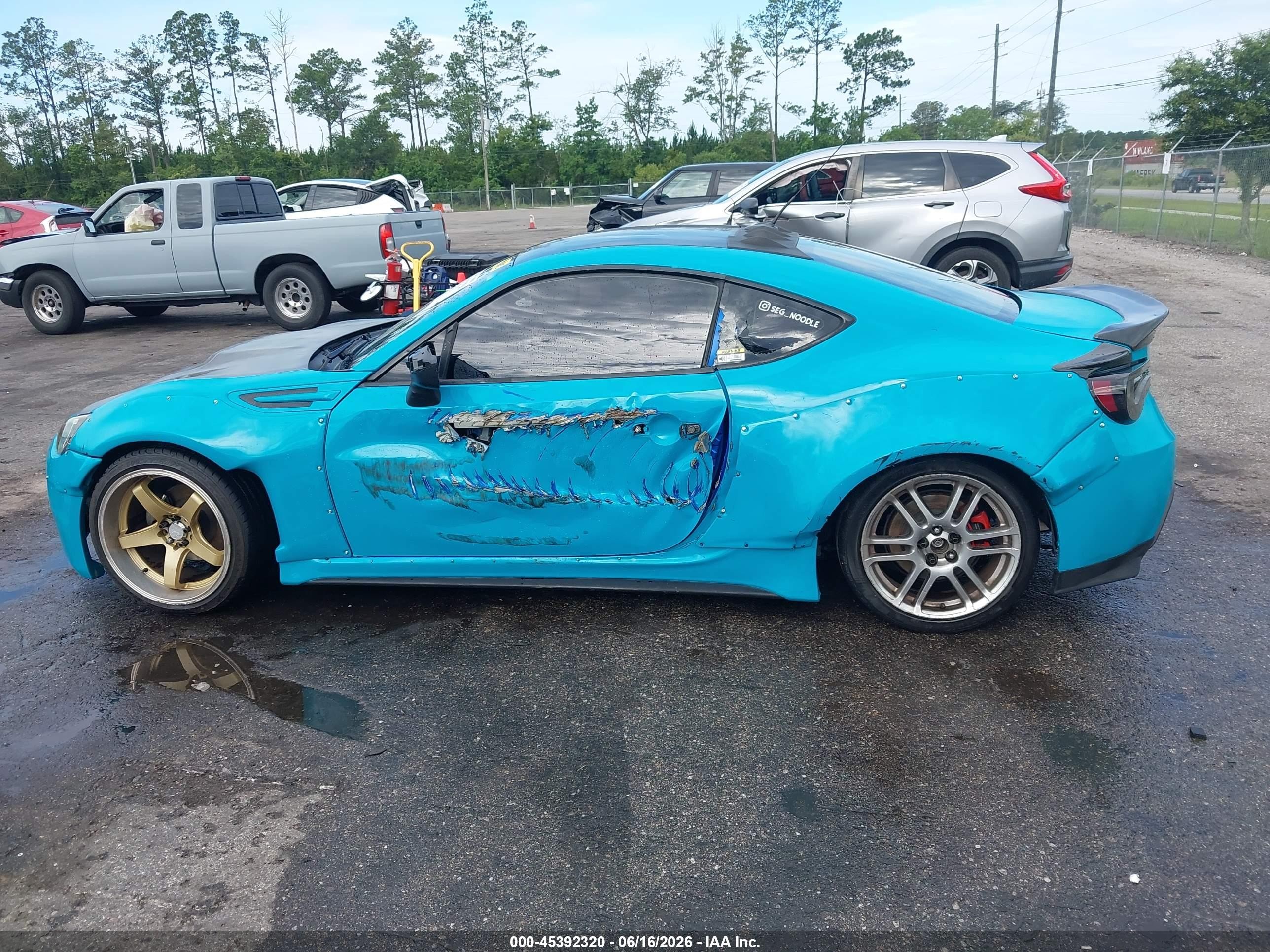 2014 Subaru Brz Limited Blue vin: JF1ZCAC17E9603030