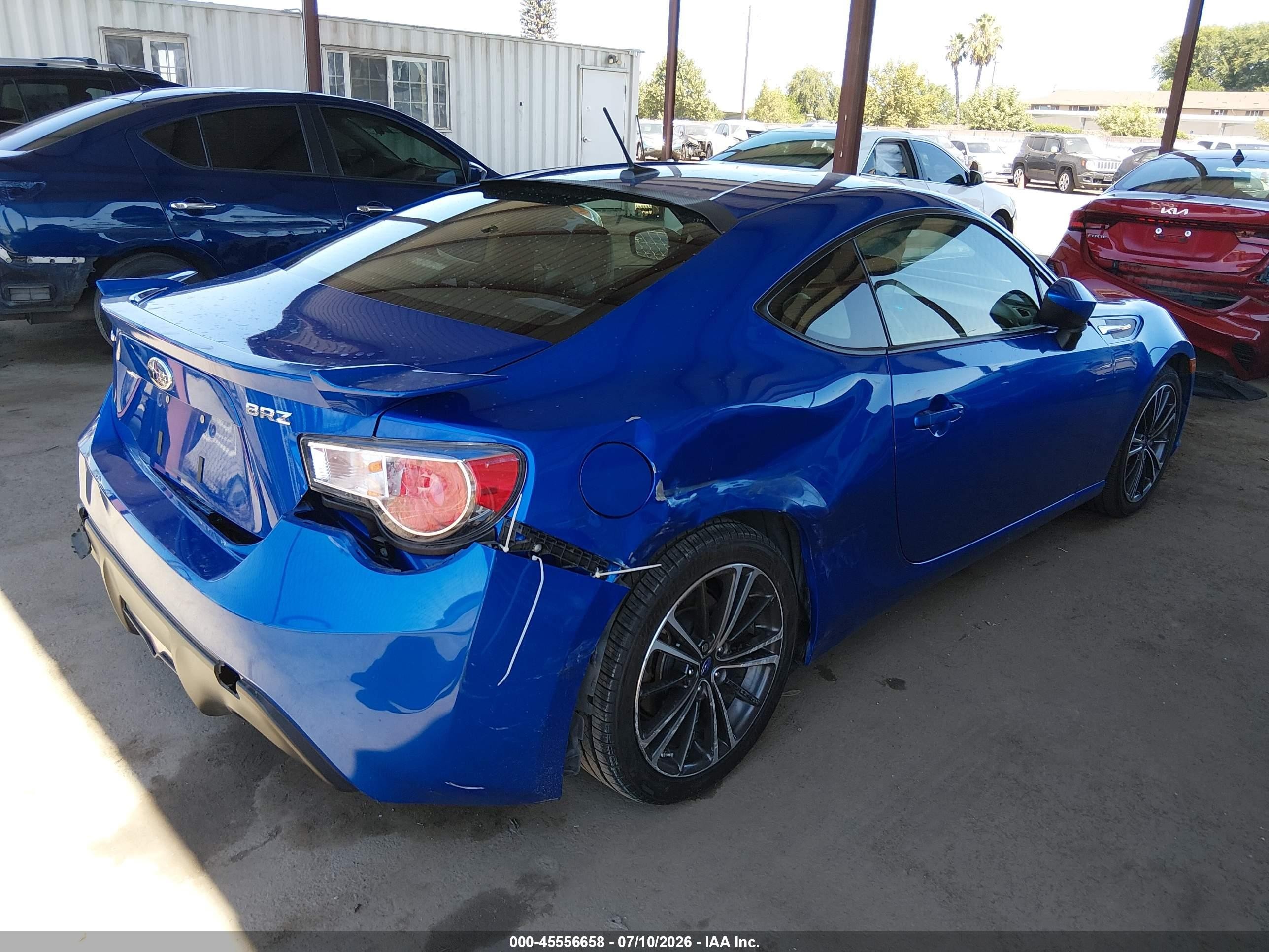 2014 Subaru Brz Limited Blue vin: JF1ZCAC18E9605482