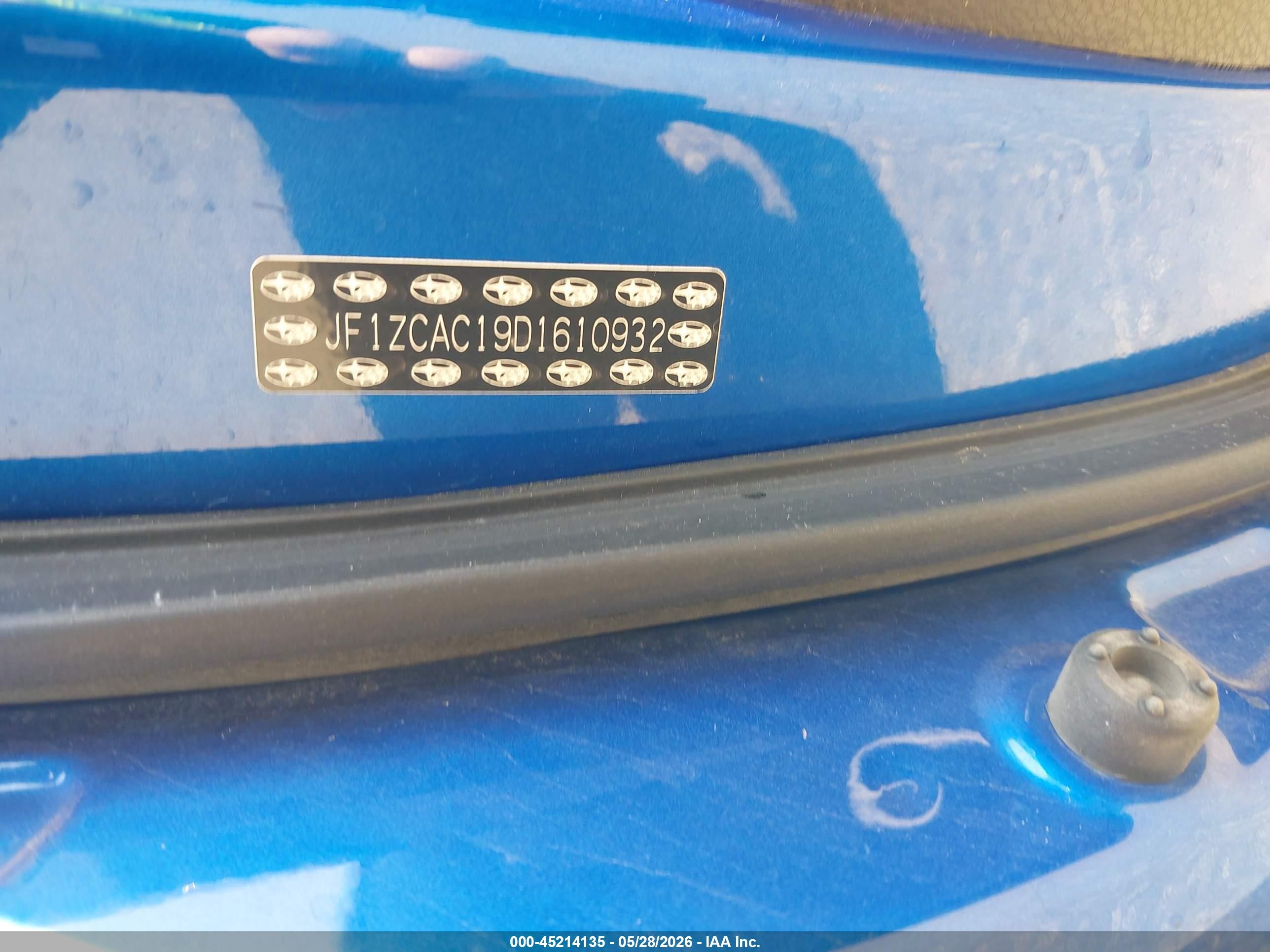 2013 Subaru Brz Limited Blue vin: JF1ZCAC19D1610932