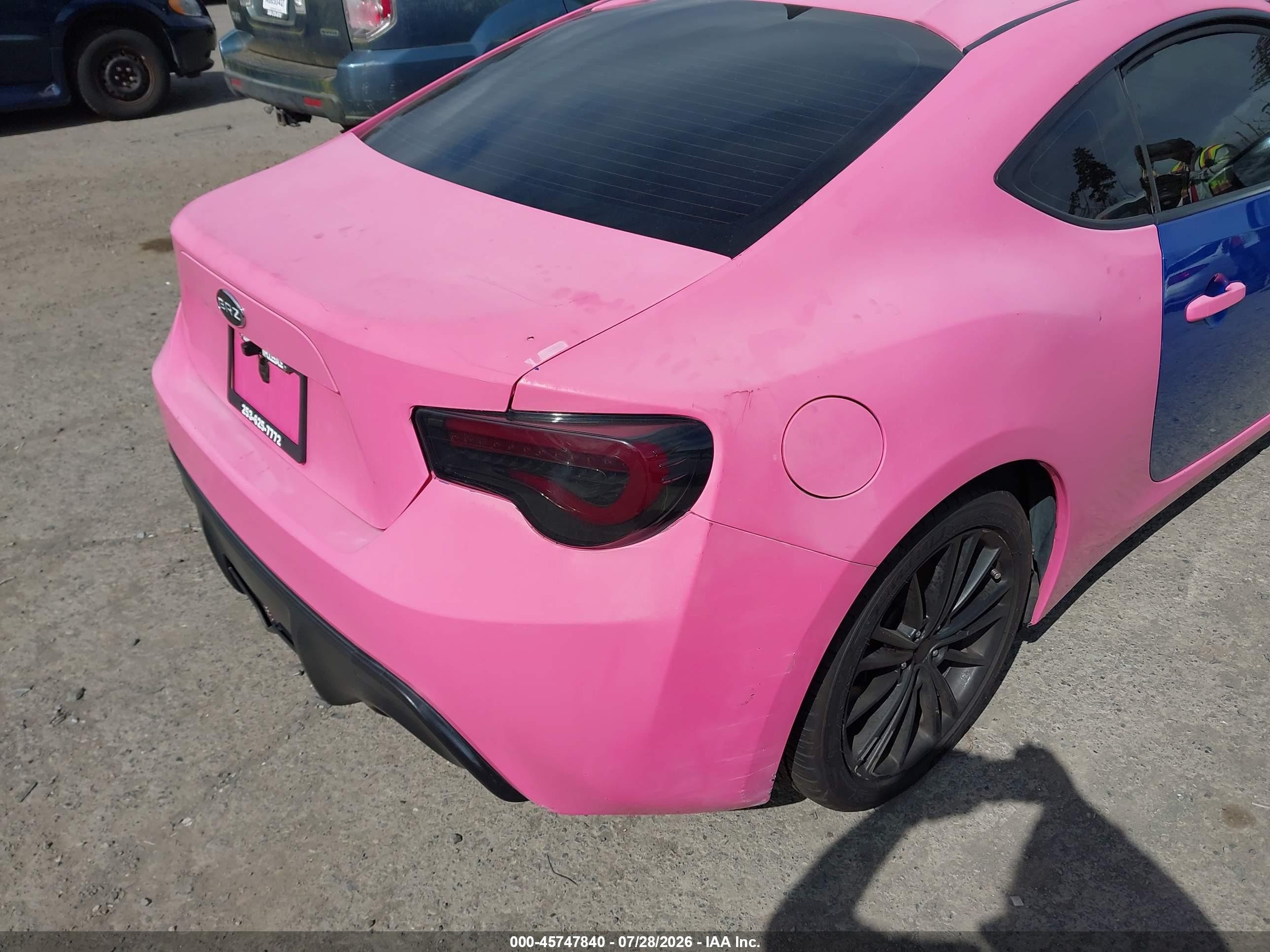 2013 Subaru Brz Limited Pink vin: JF1ZCAC19D2607541