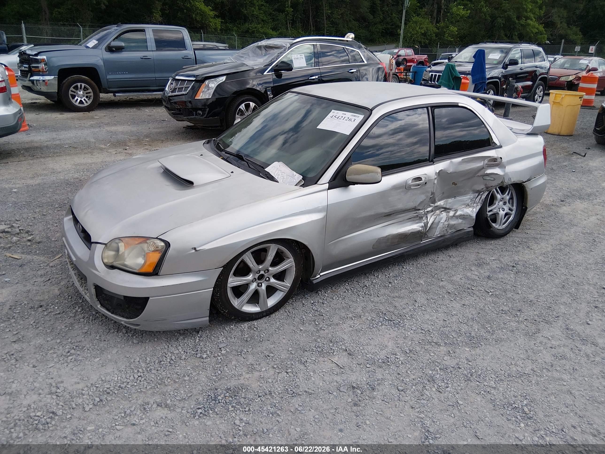 2004 Subaru Impreza Wrx Серебряный vin: JF1GD29654H503431