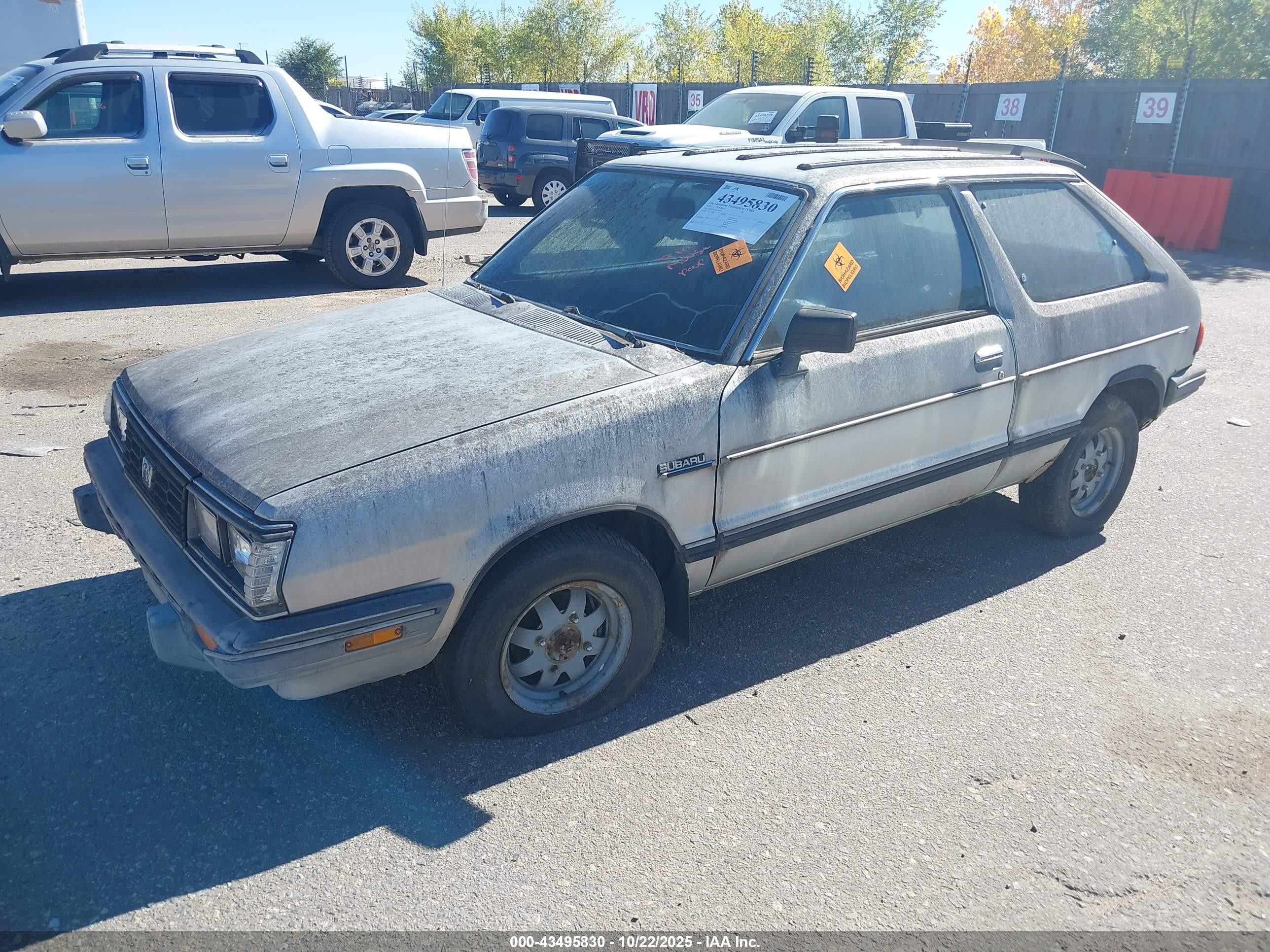 1984 Subaru Gl 4wd Silver vin: JF2AF53B7EE119463