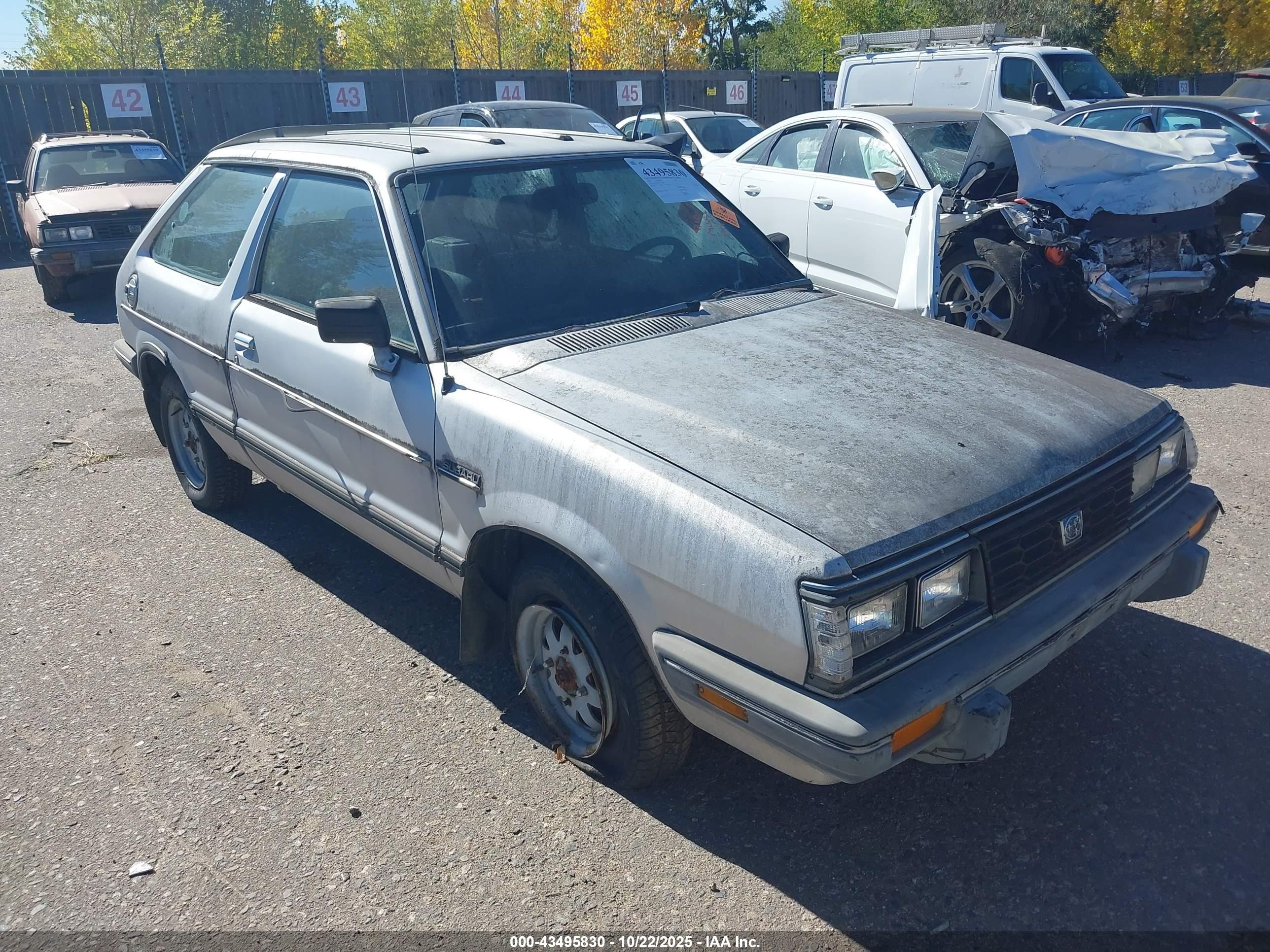 1984 Subaru Gl 4wd Серебряный vin: JF2AF53B7EE119463