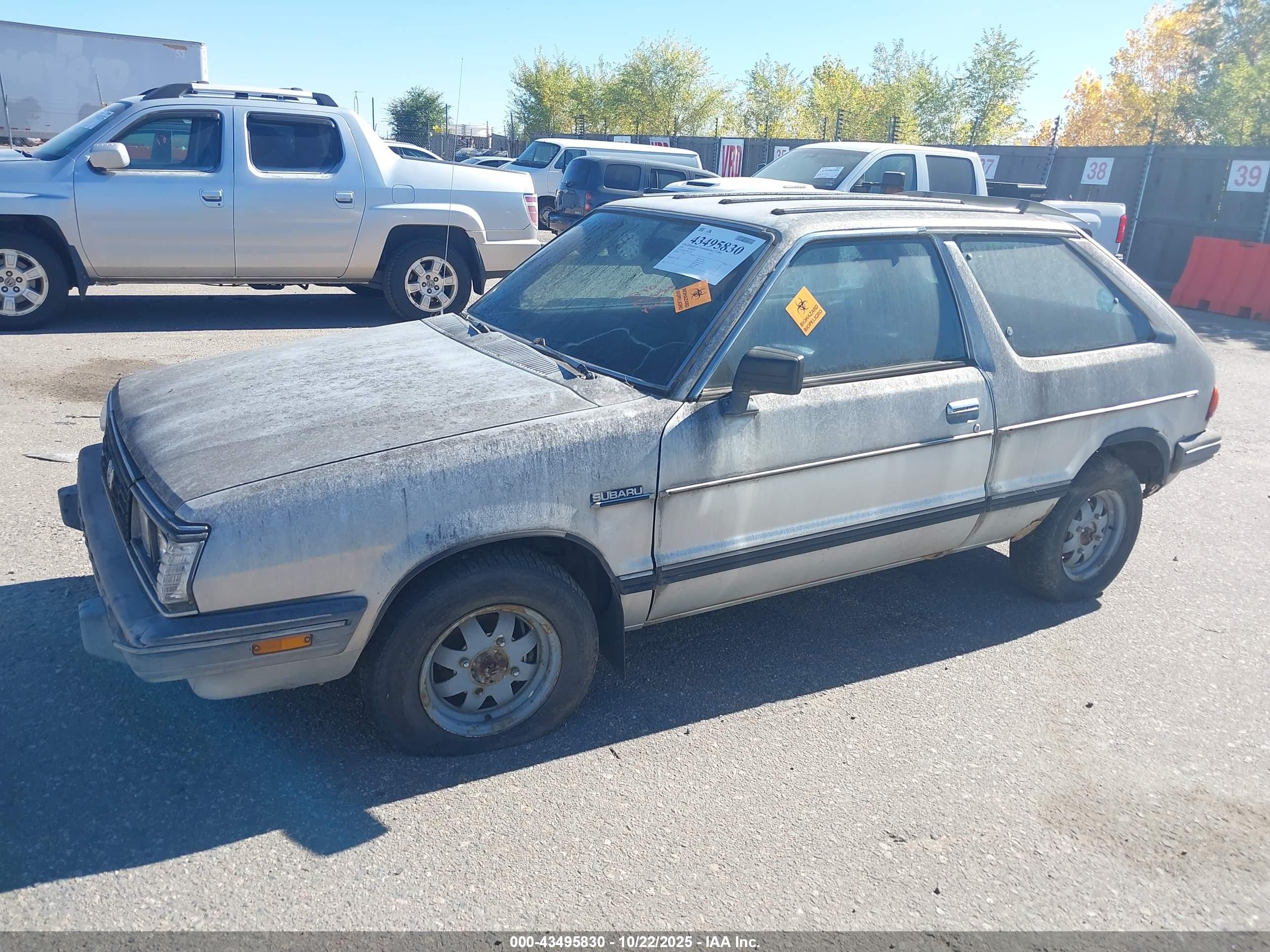 1984 Subaru Gl 4wd Silver vin: JF2AF53B7EE119463