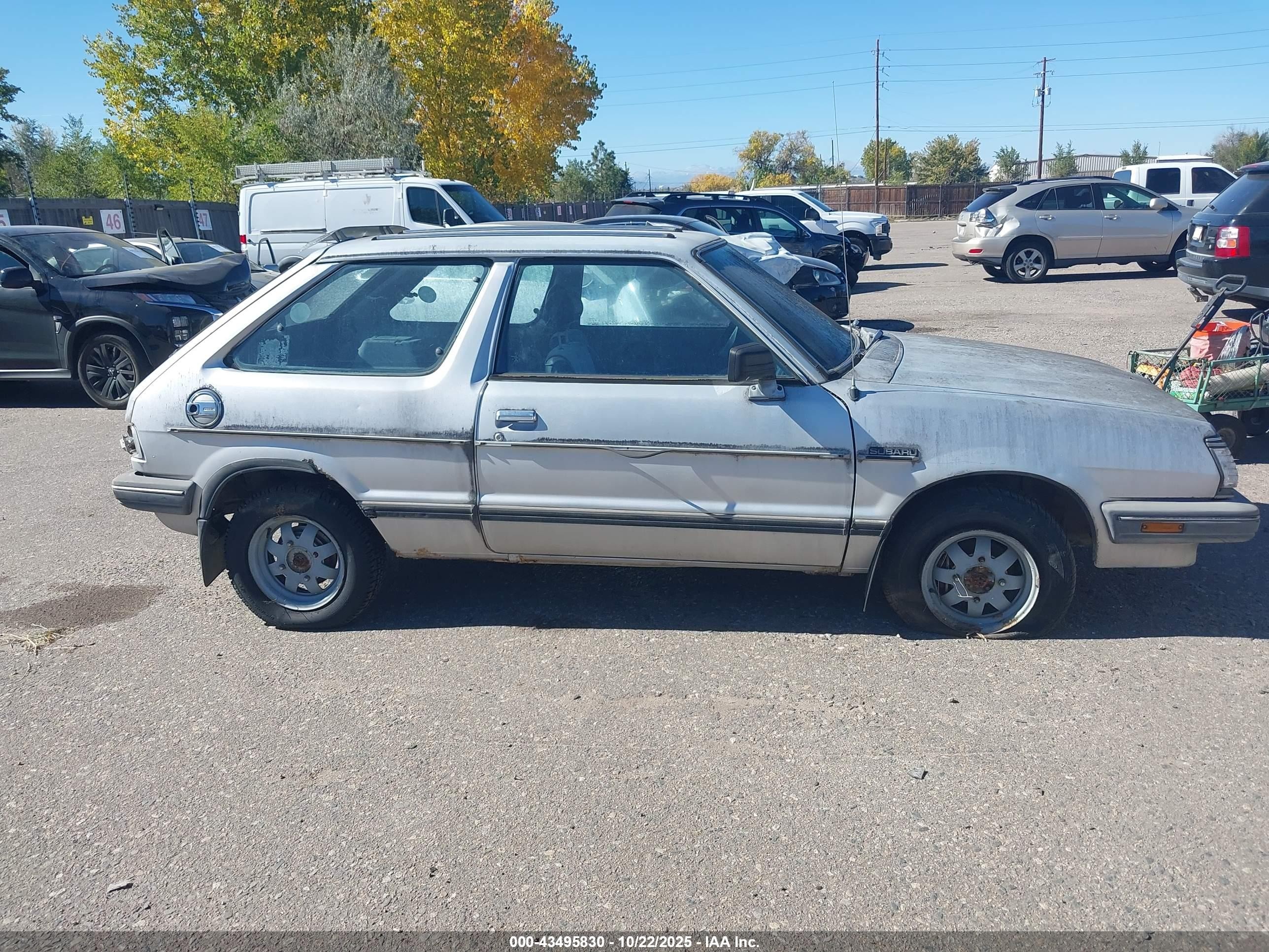 1984 Subaru Gl 4wd Silver vin: JF2AF53B7EE119463
