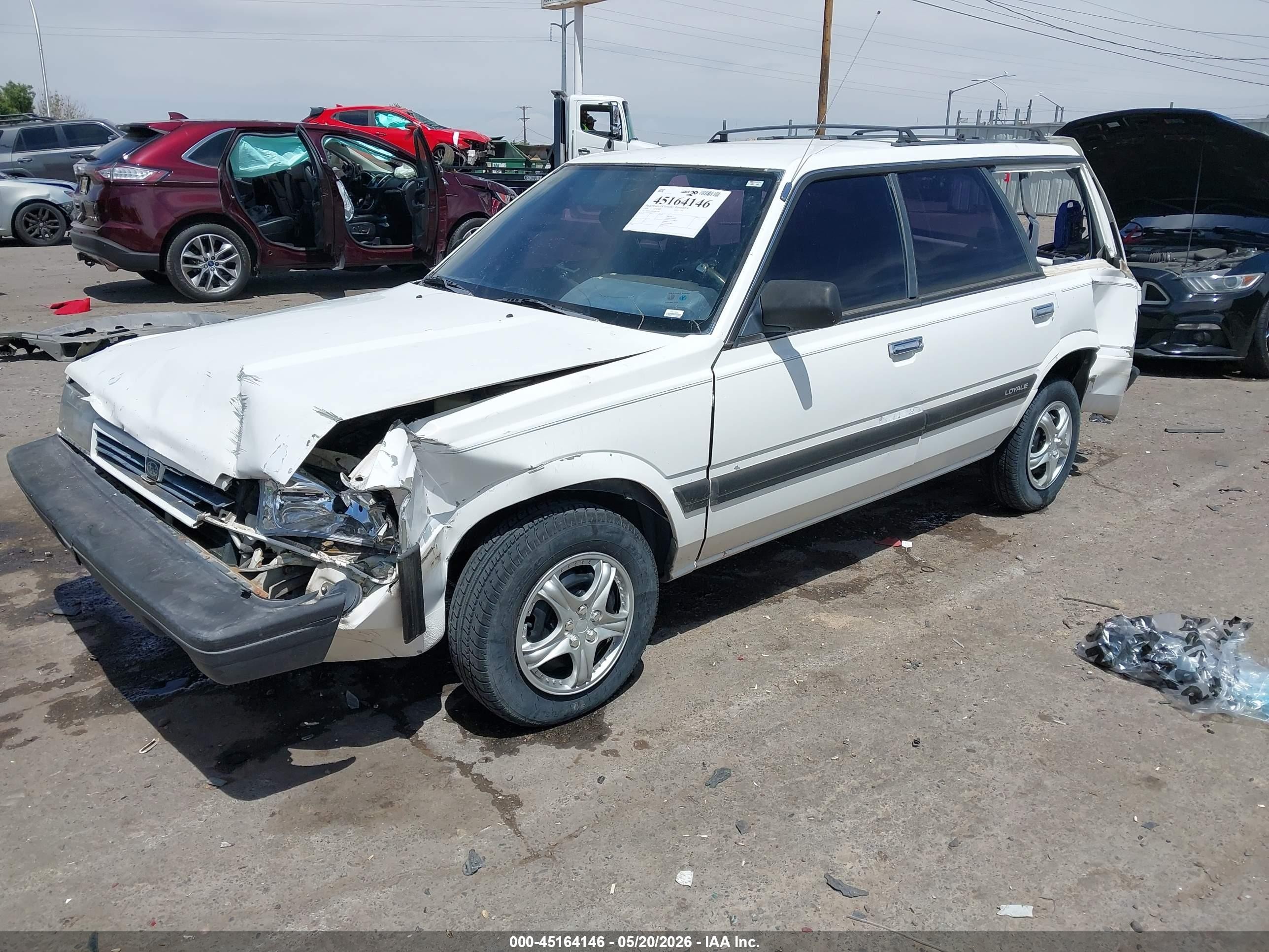 1993 Subaru Loyale White vin: JF2AN52B0PD411047