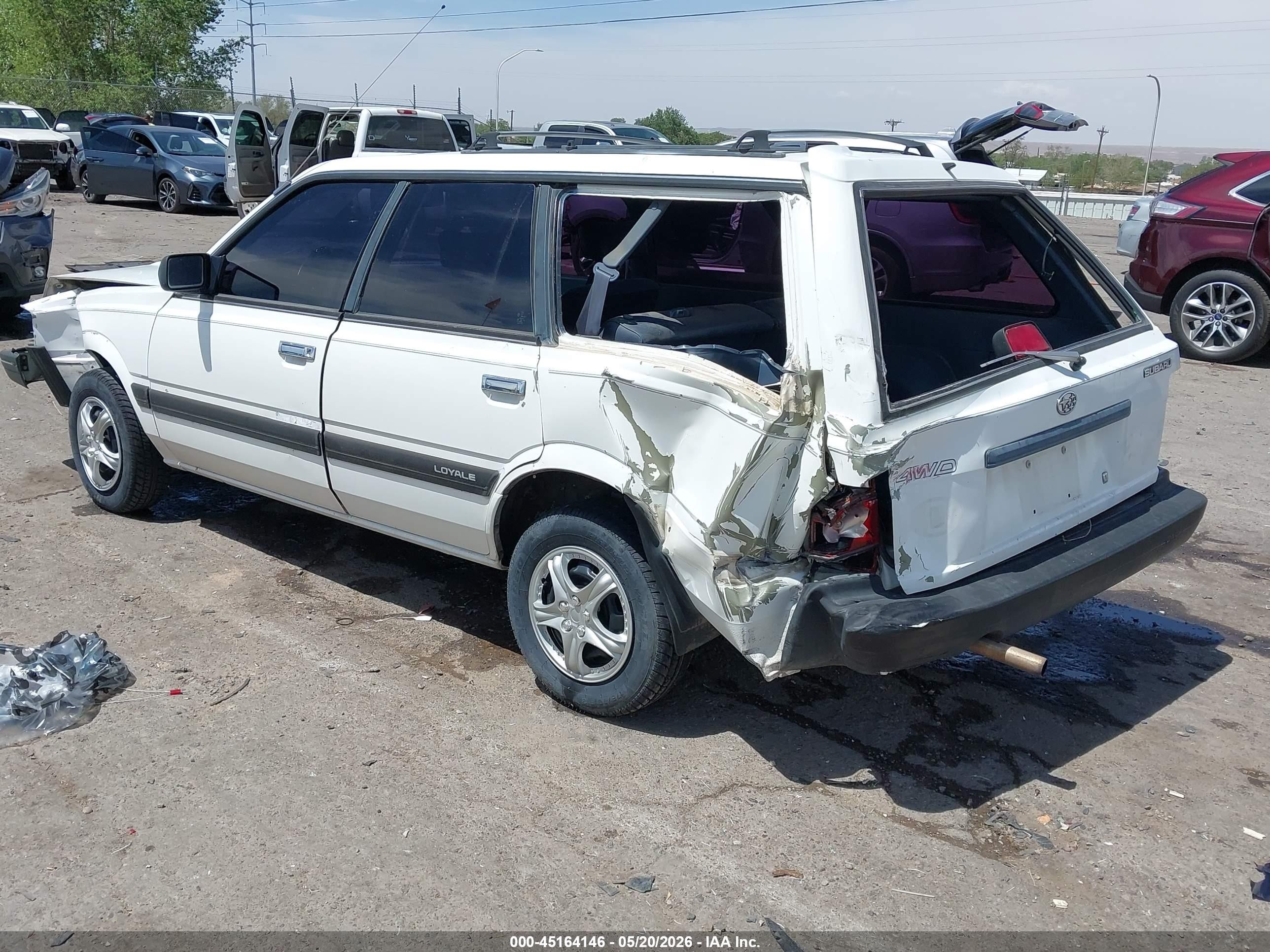 1993 Subaru Loyale White vin: JF2AN52B0PD411047